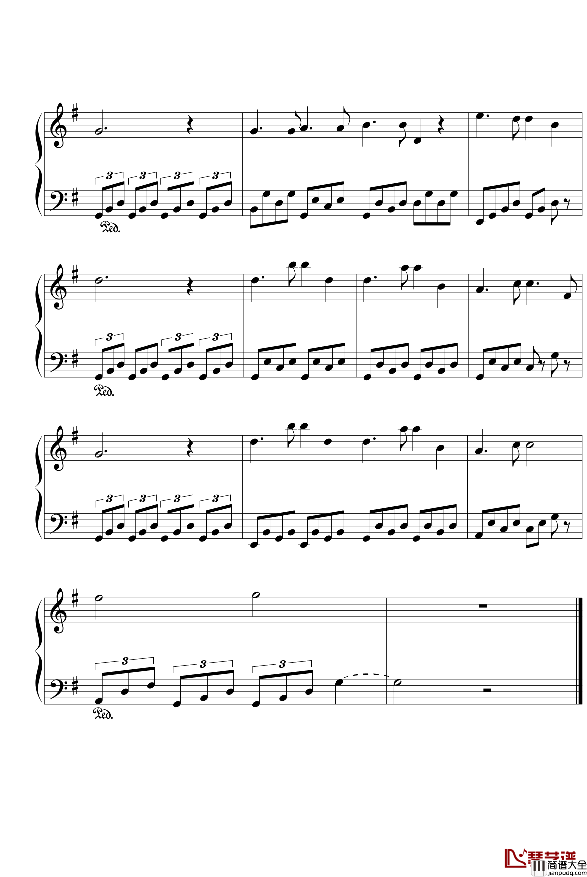 无题钢琴谱_季城