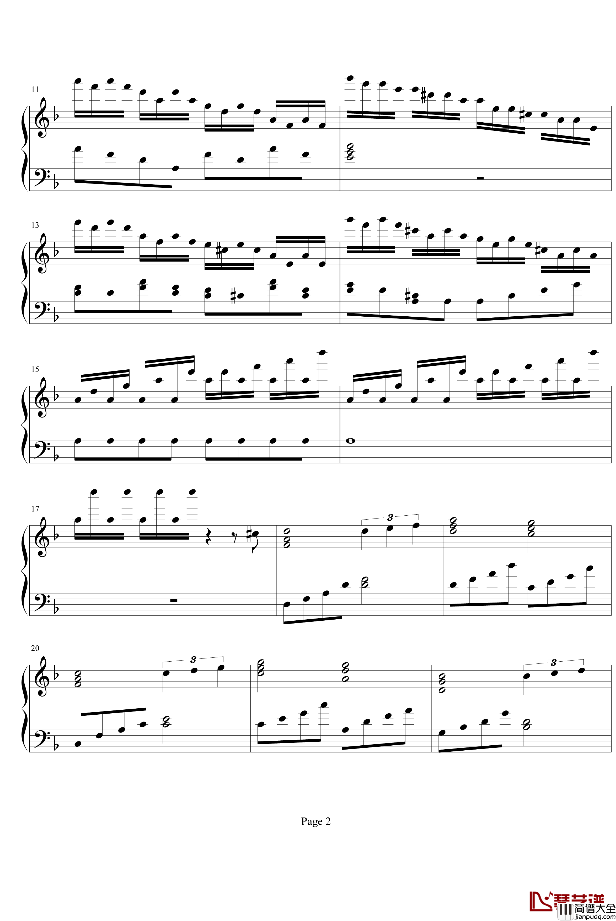 孤星钢琴谱_speedphoenix