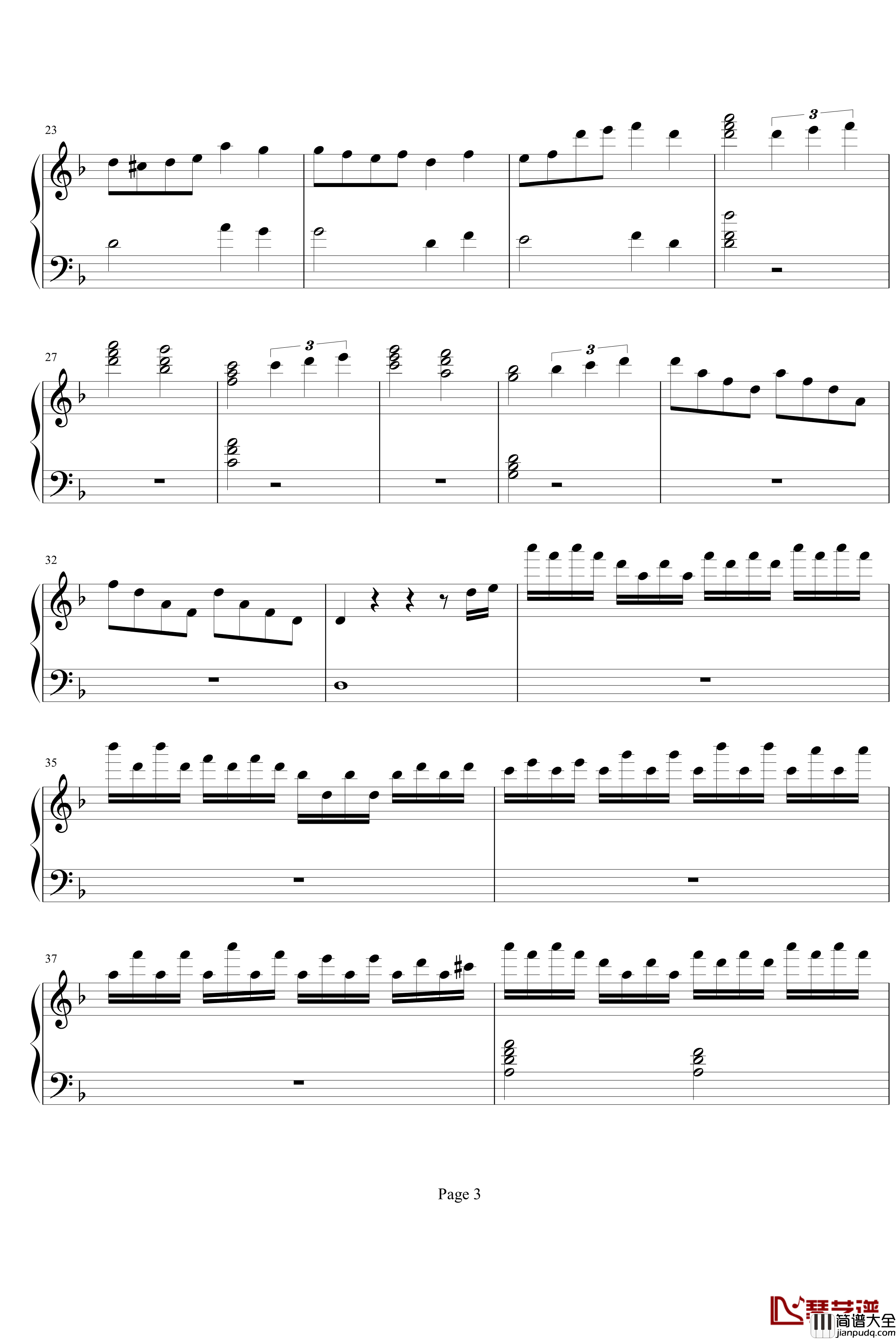 孤星钢琴谱_speedphoenix