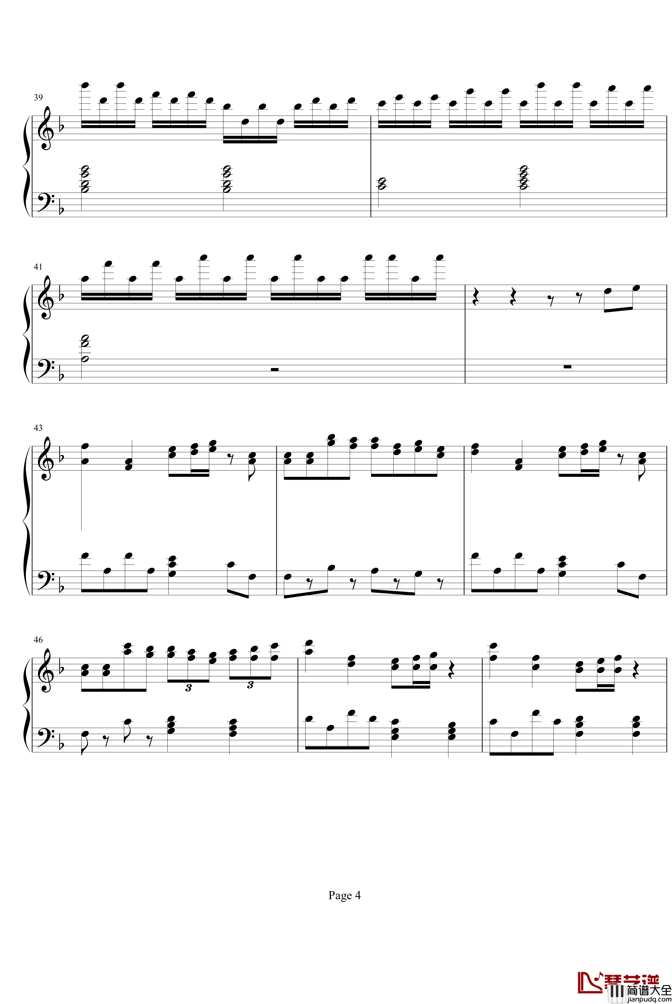 孤星钢琴谱_speedphoenix