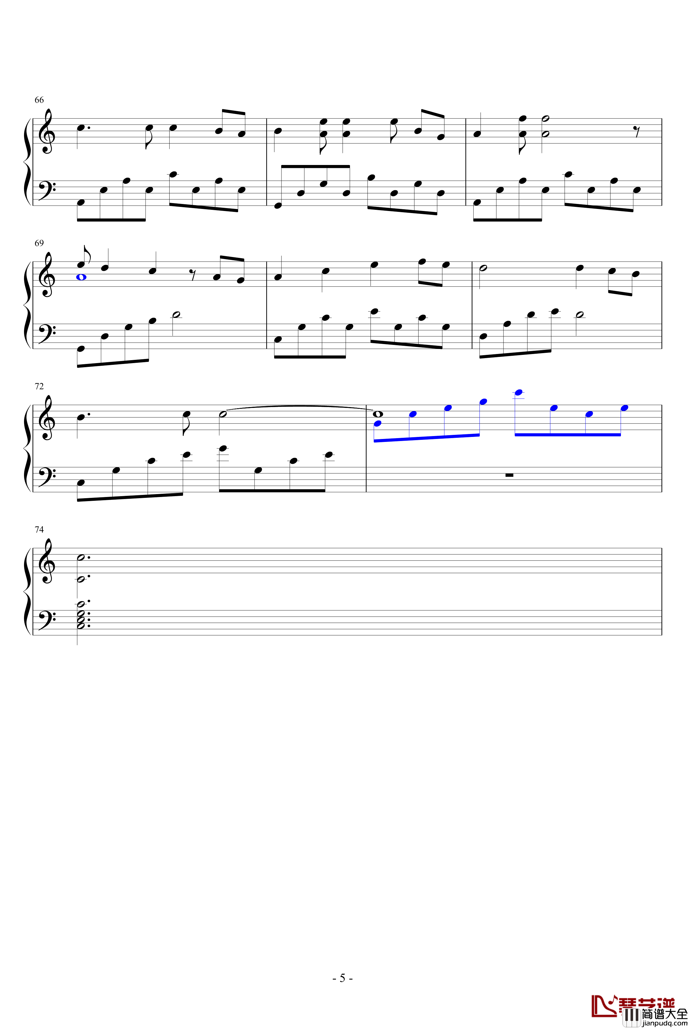 校园里的花儿钢琴谱_sleepermaner