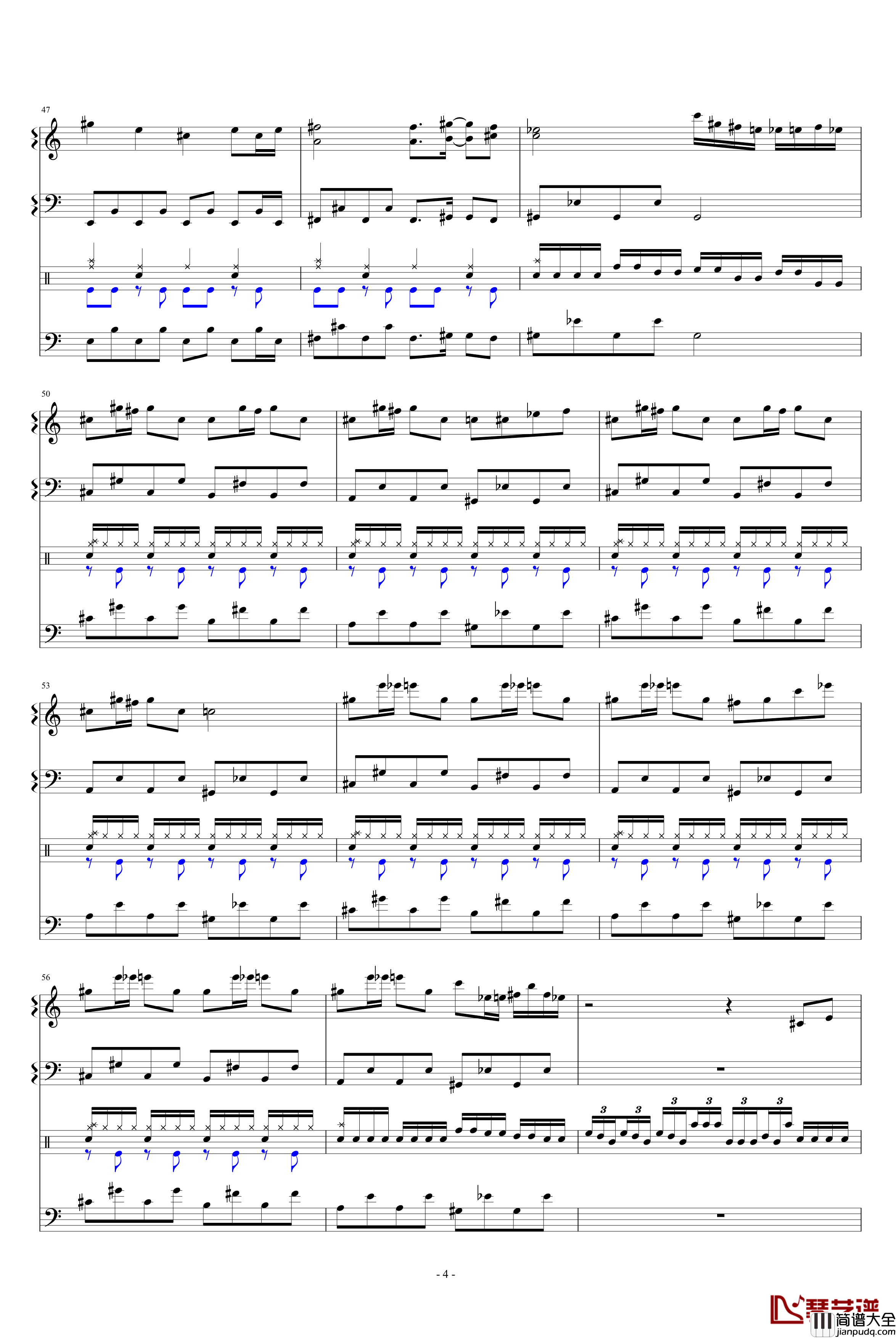 怀念东方之血+飘上月球不死之烟钢琴谱+鼓谱_动漫影视