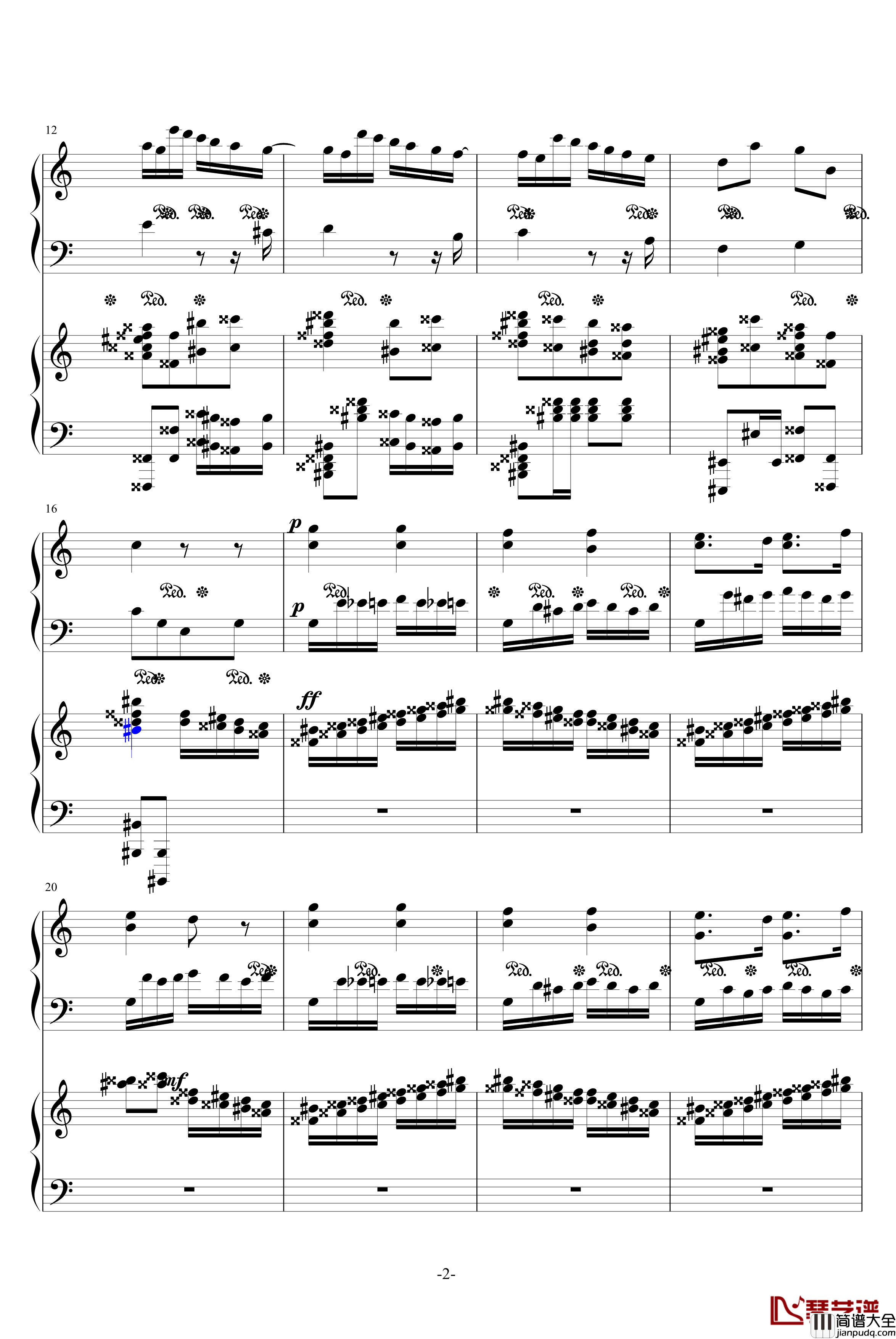 小星星和土耳其进行曲合奏钢琴谱_莫扎特