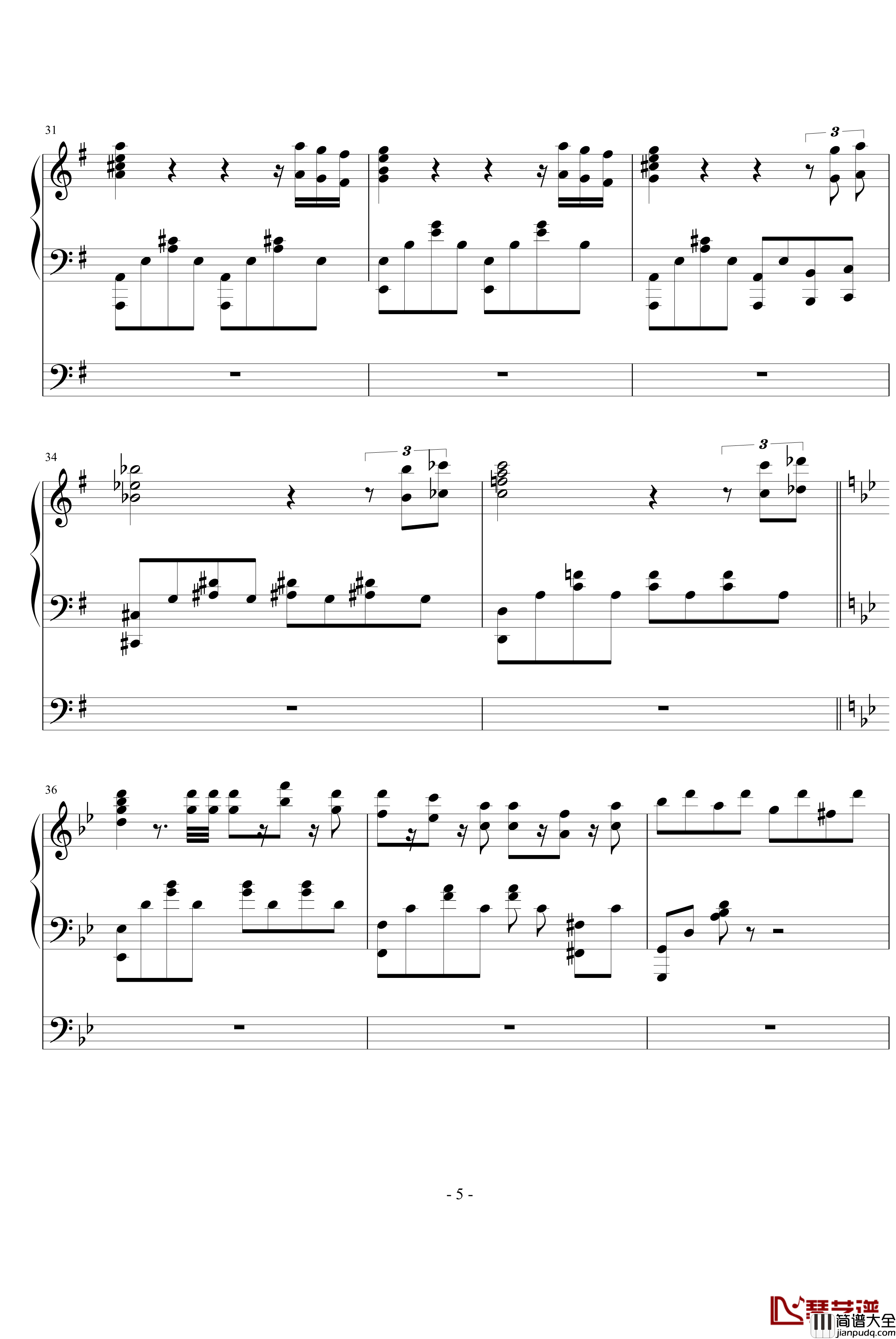 血色童年钢琴谱_ellocz_焕殇2