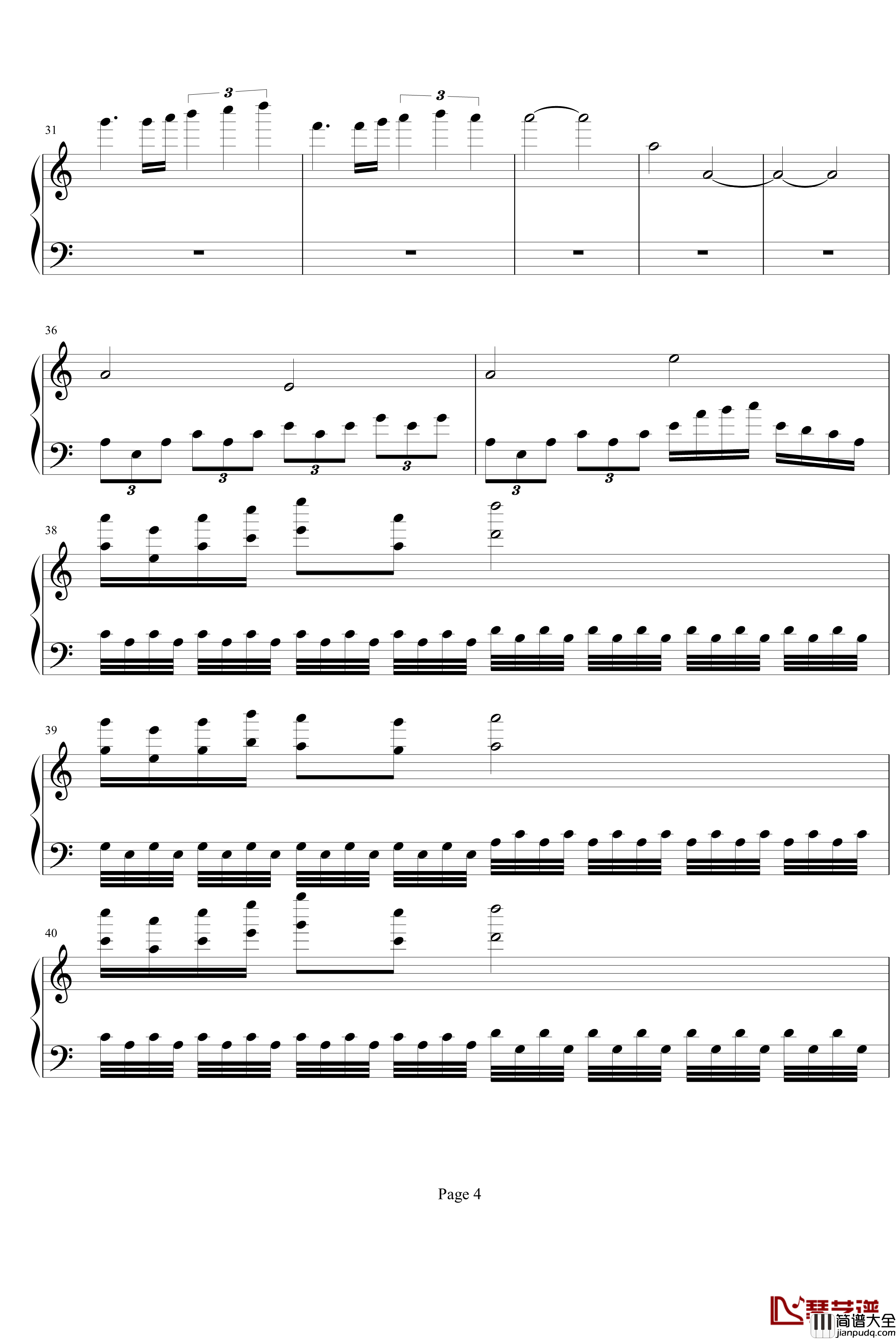 蓝天的翱翔钢琴谱_speedphoenix