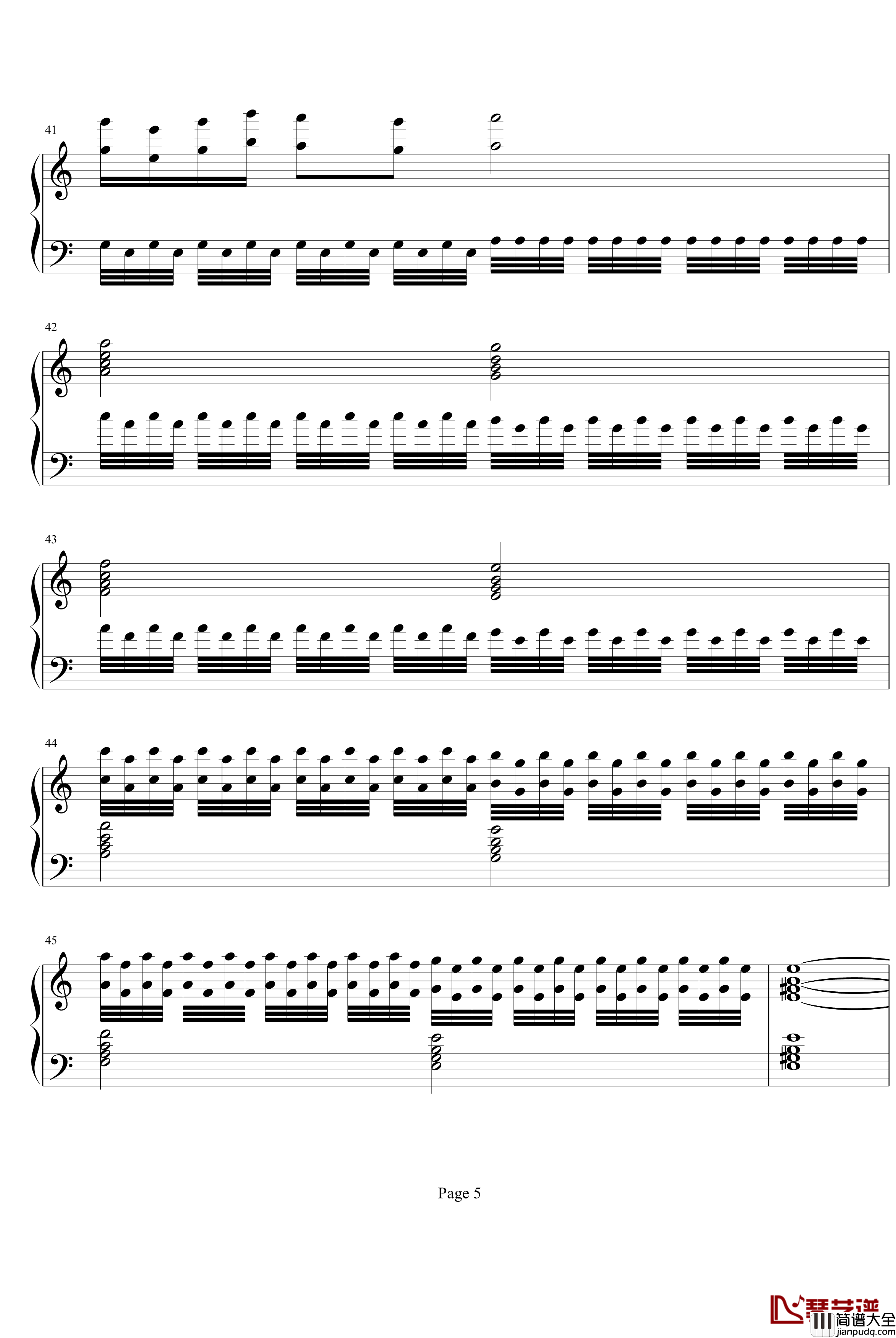 蓝天的翱翔钢琴谱_speedphoenix