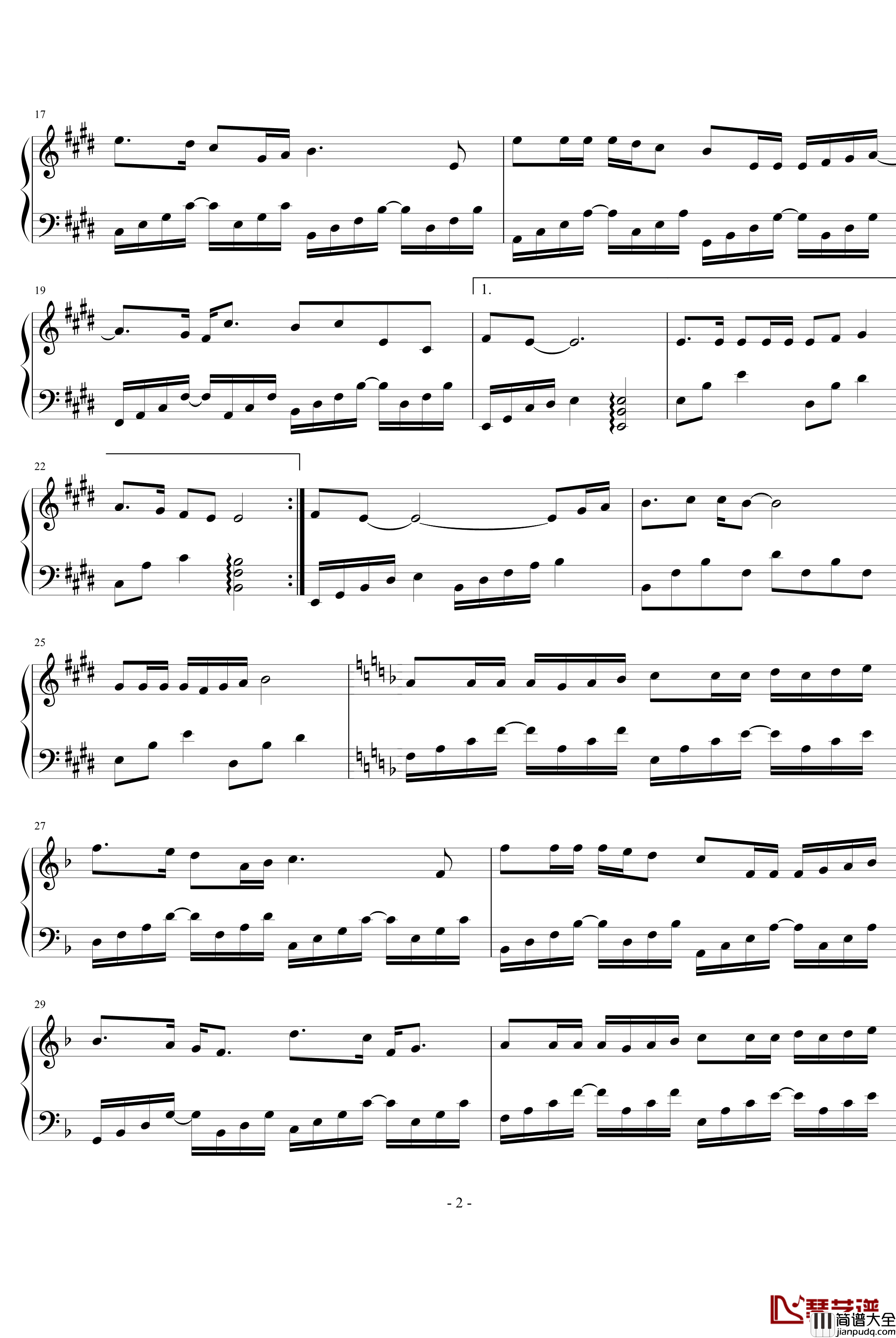 说你也一样爱着我钢琴谱_张栋梁