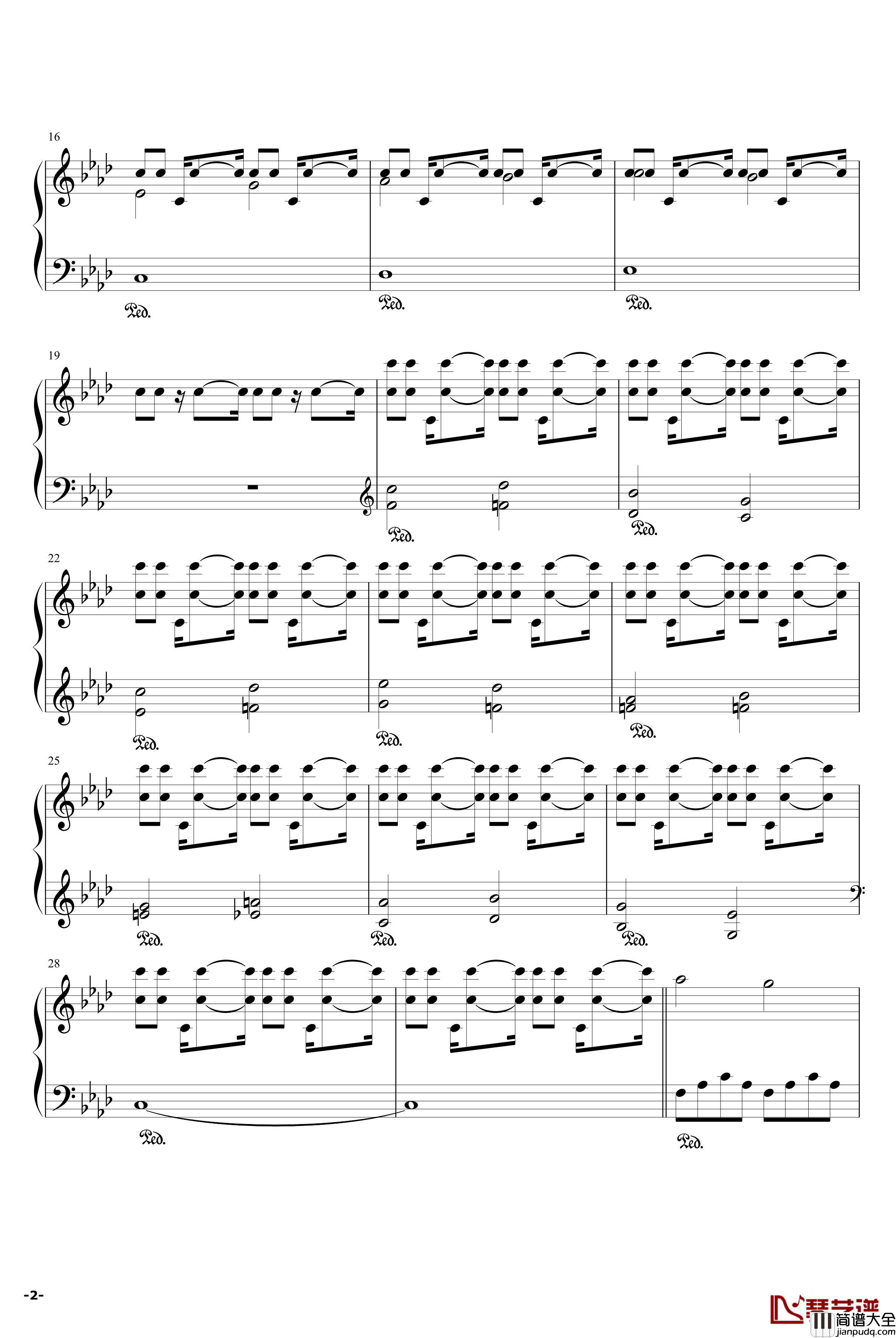 Solitude钢琴谱_Ryuichi_Sakamoto_动漫影视