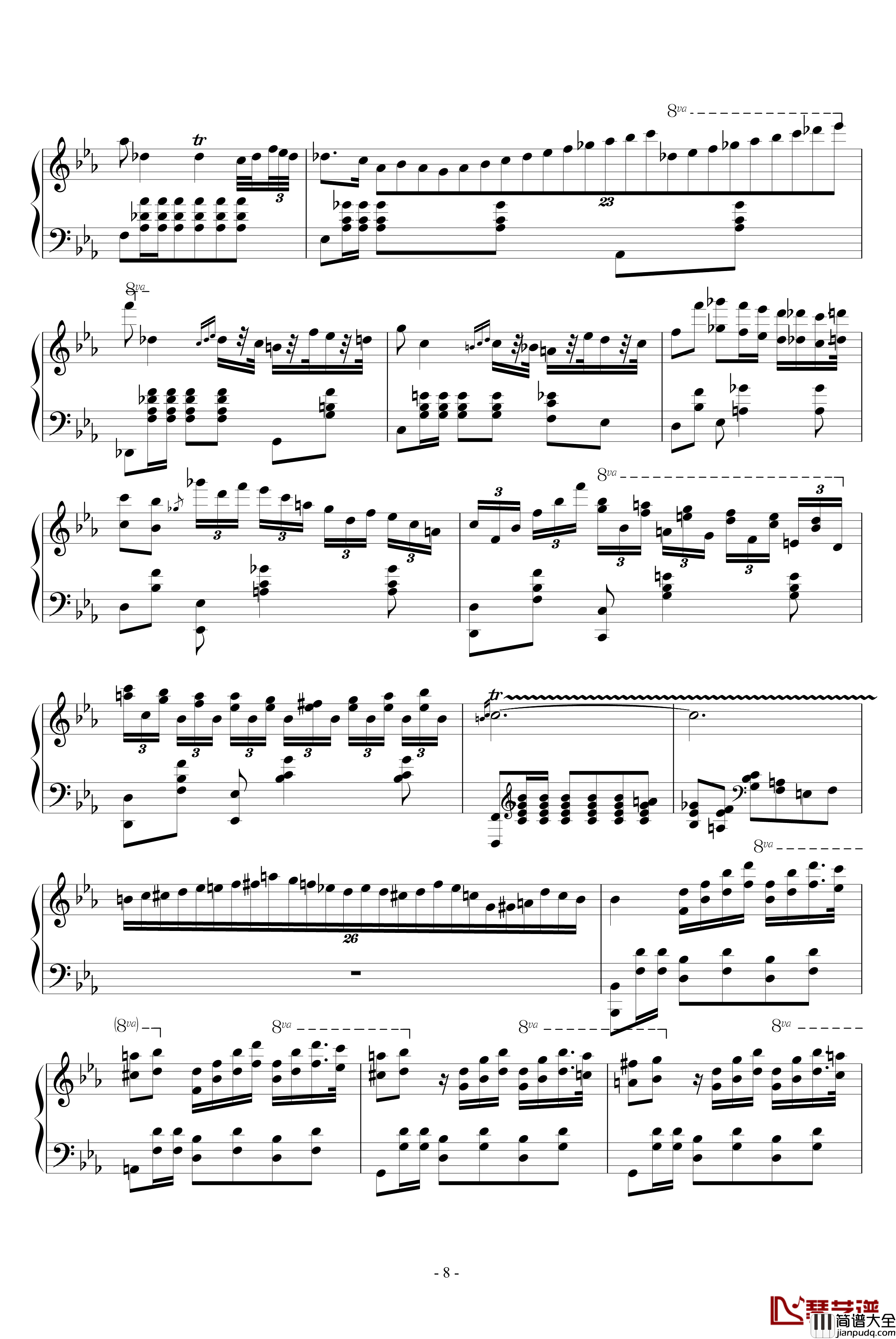 肖邦大波兰舞曲opus22钢琴谱_肖邦_chopin