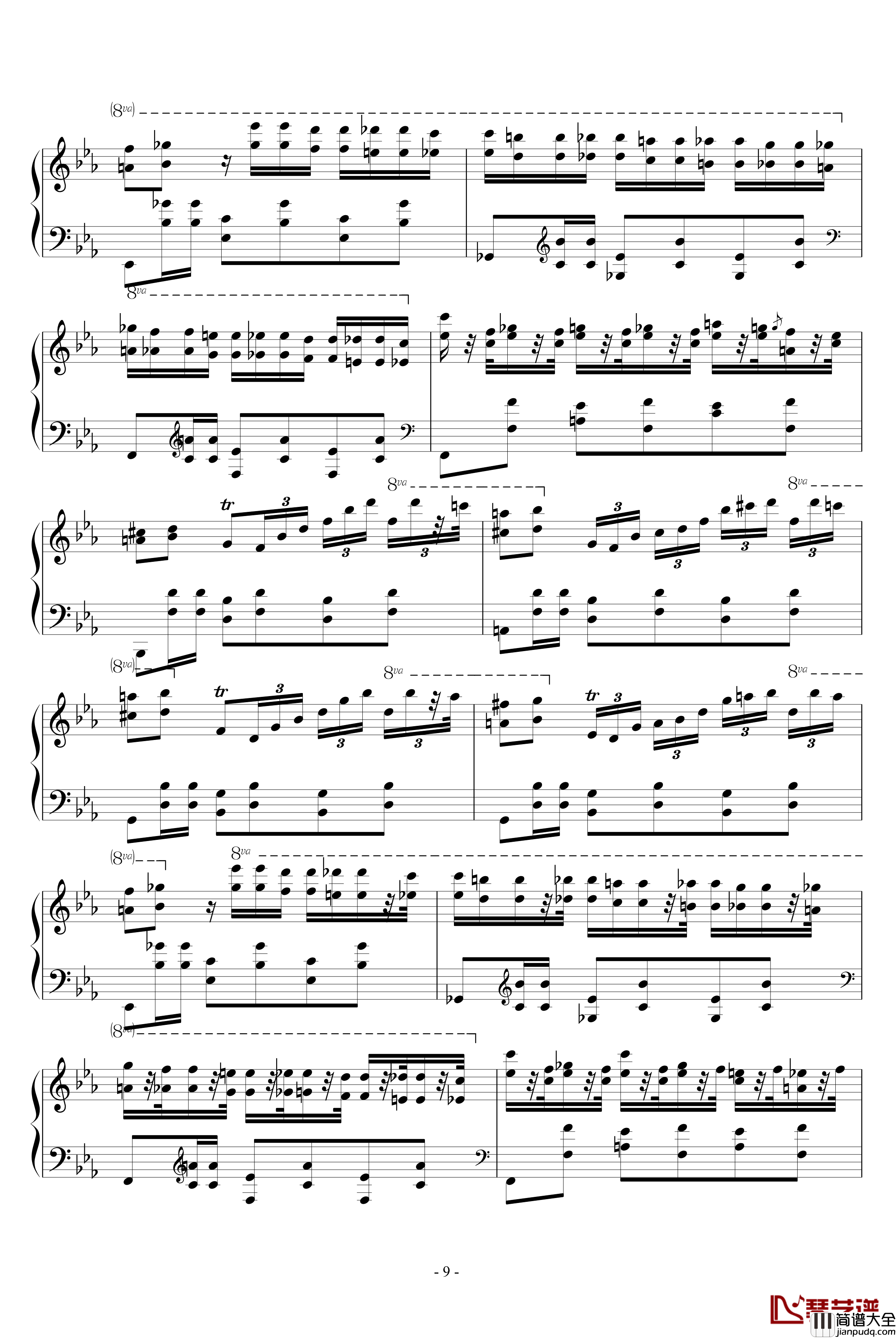 肖邦大波兰舞曲opus22钢琴谱_肖邦_chopin