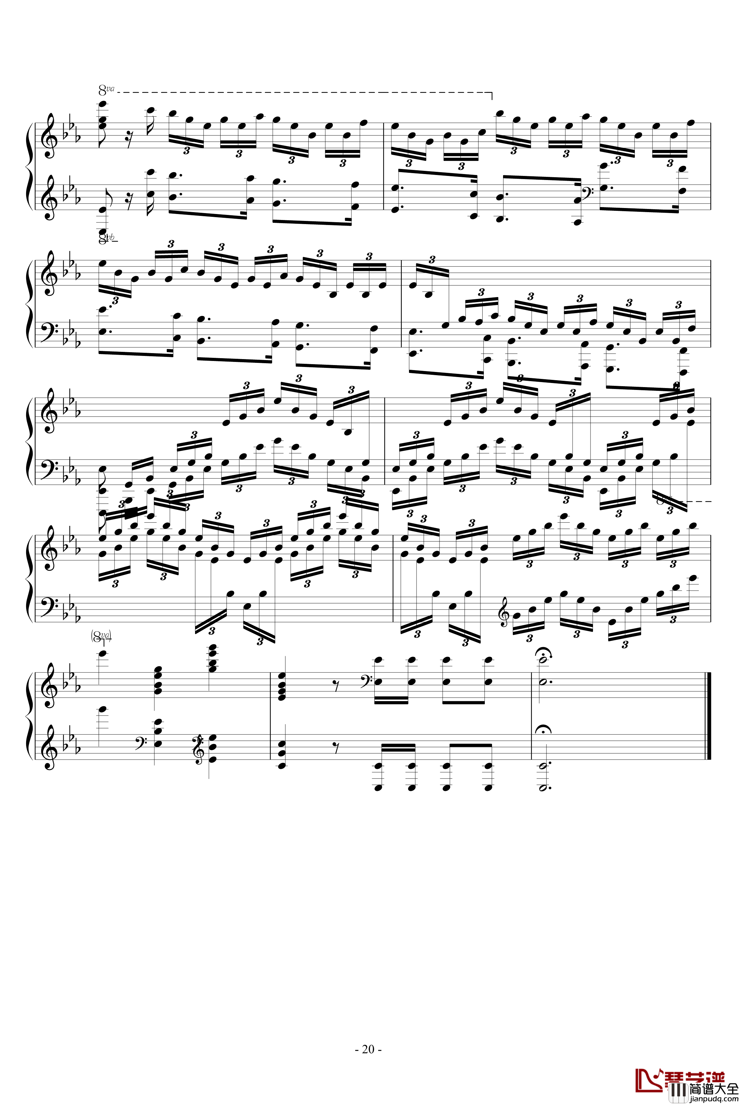肖邦大波兰舞曲opus22钢琴谱_肖邦_chopin