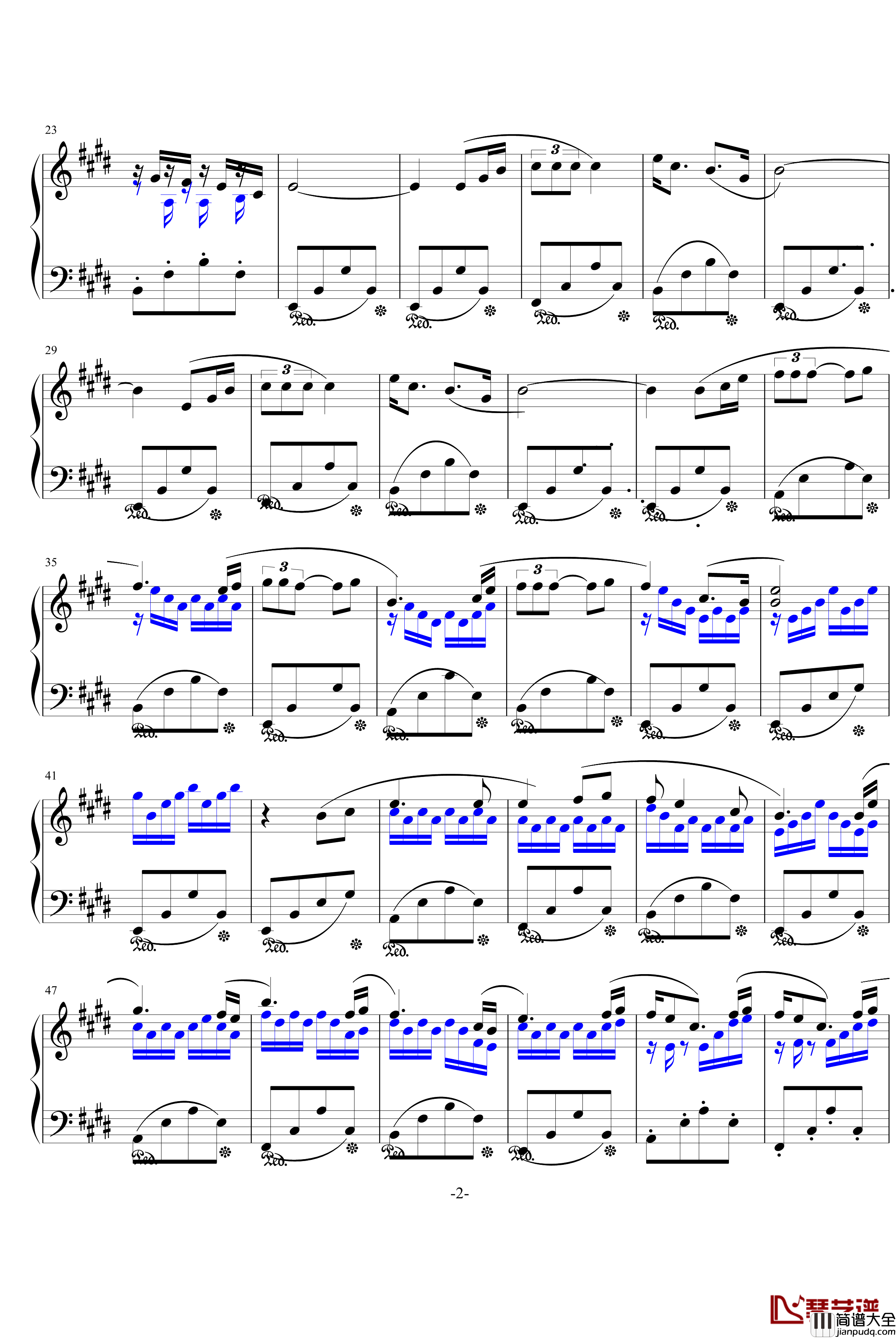 真诚的祝福钢琴谱_沈盼哲