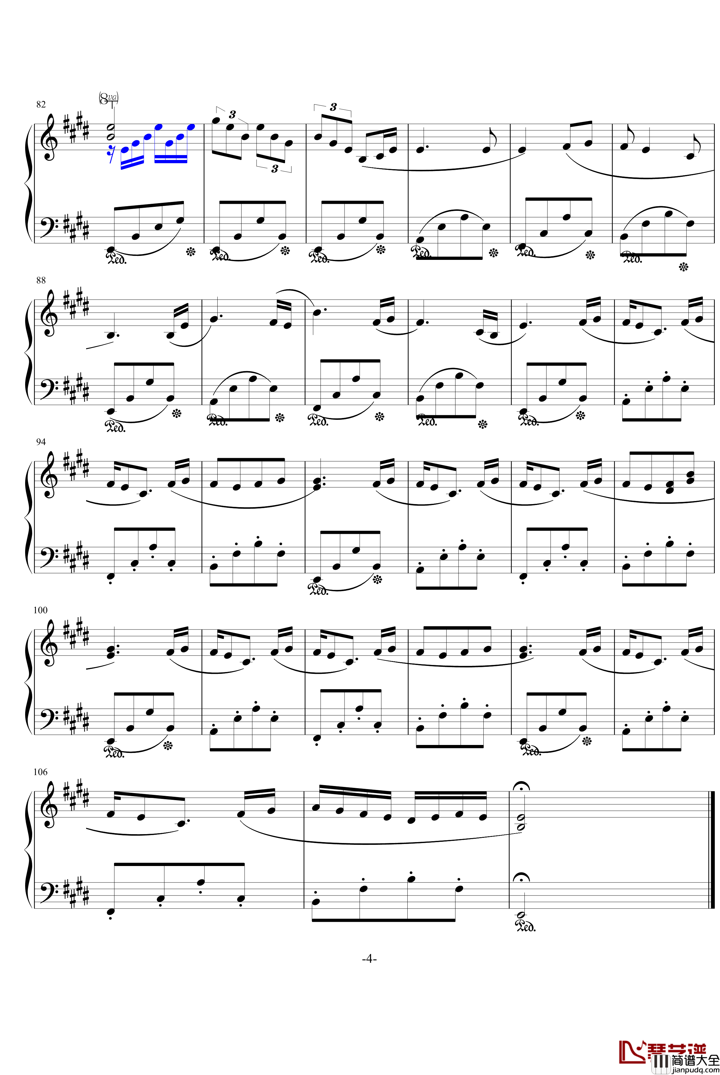 真诚的祝福钢琴谱_沈盼哲