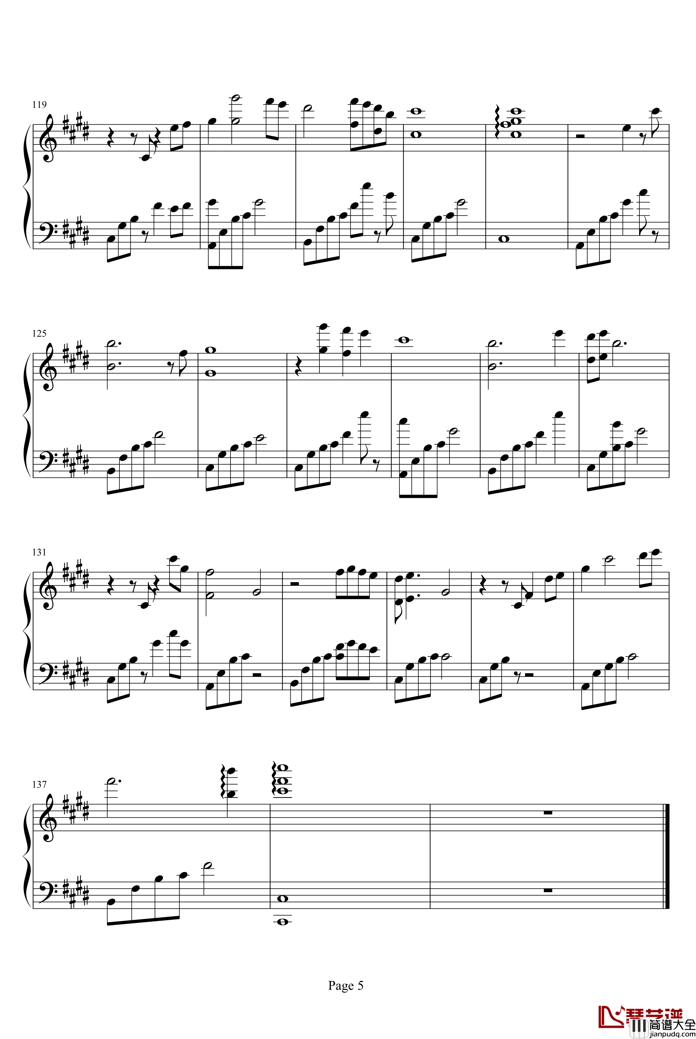 火宵之月钢琴谱_动漫影视