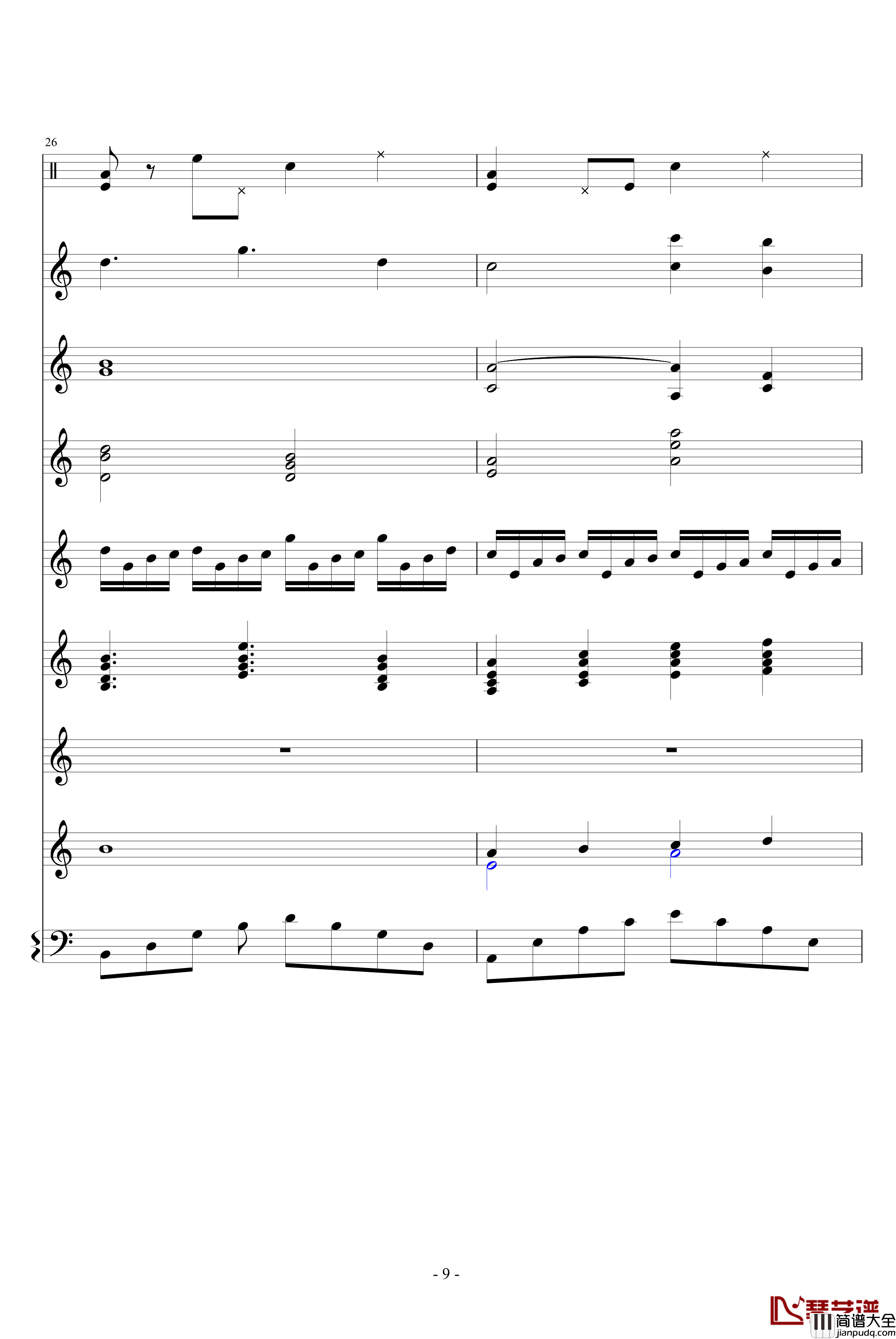 神佑天地钢琴谱_佐児聼樂