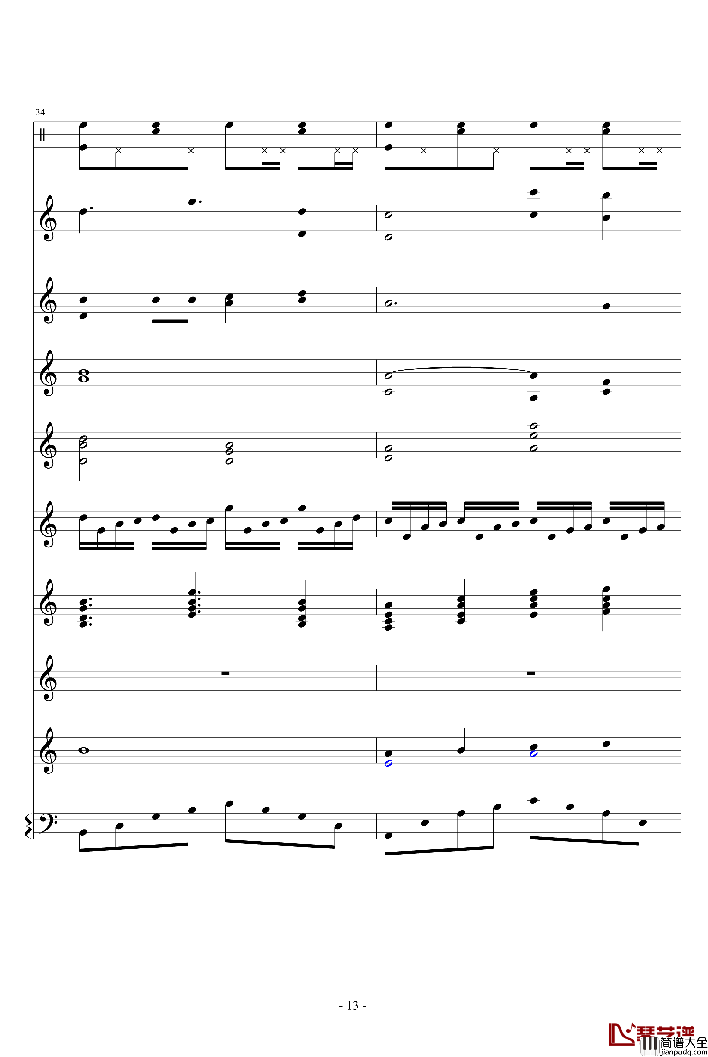 神佑天地钢琴谱_佐児聼樂