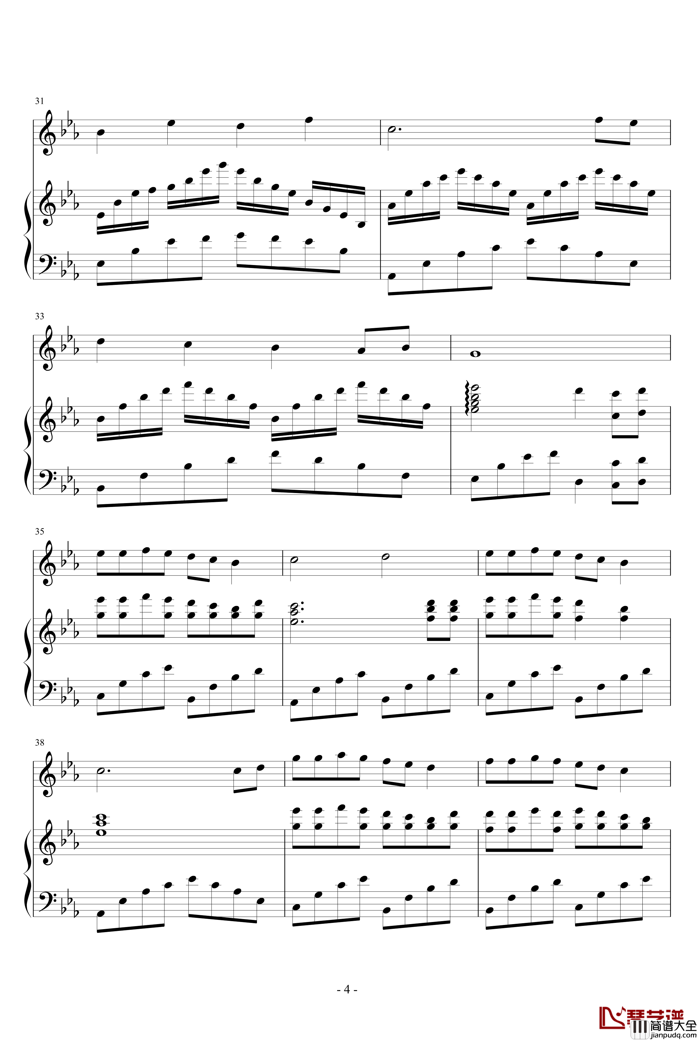 冬季恋歌_冬日阳光钢琴谱_血腥残阳