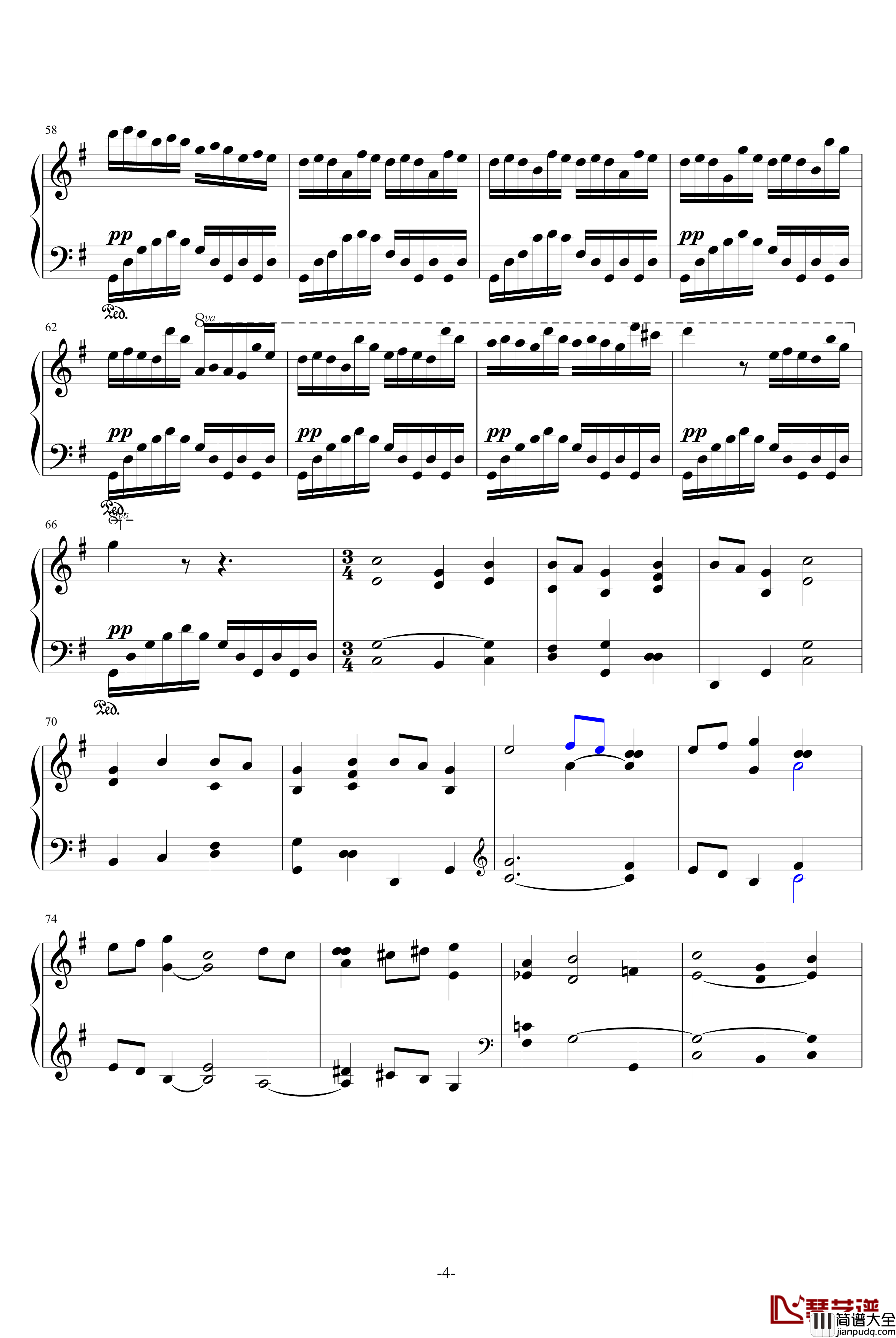 自然的行板钢琴谱_肖邦_chopin