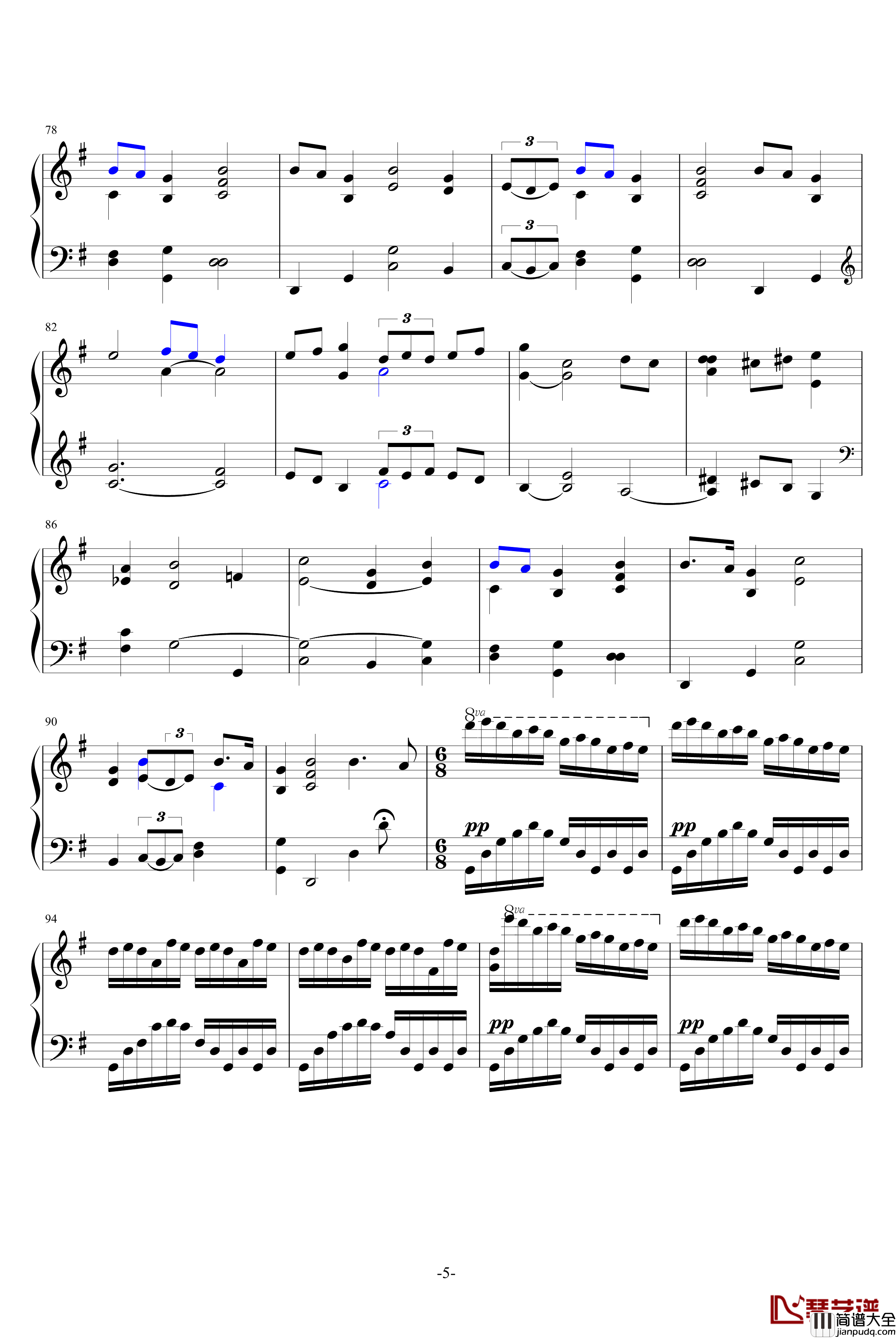 自然的行板钢琴谱_肖邦_chopin