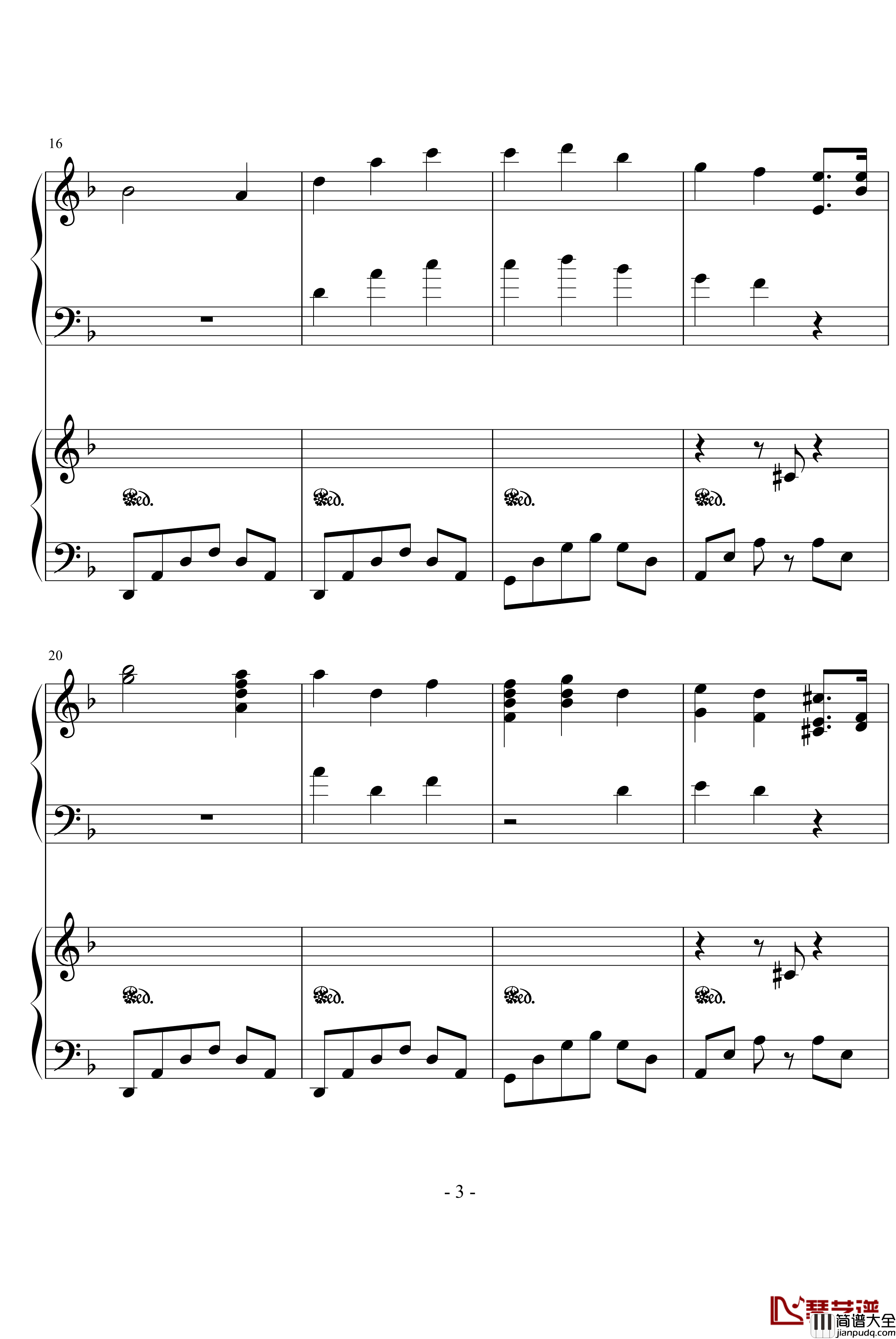 Trauer钢琴谱_动漫影视_冤罪