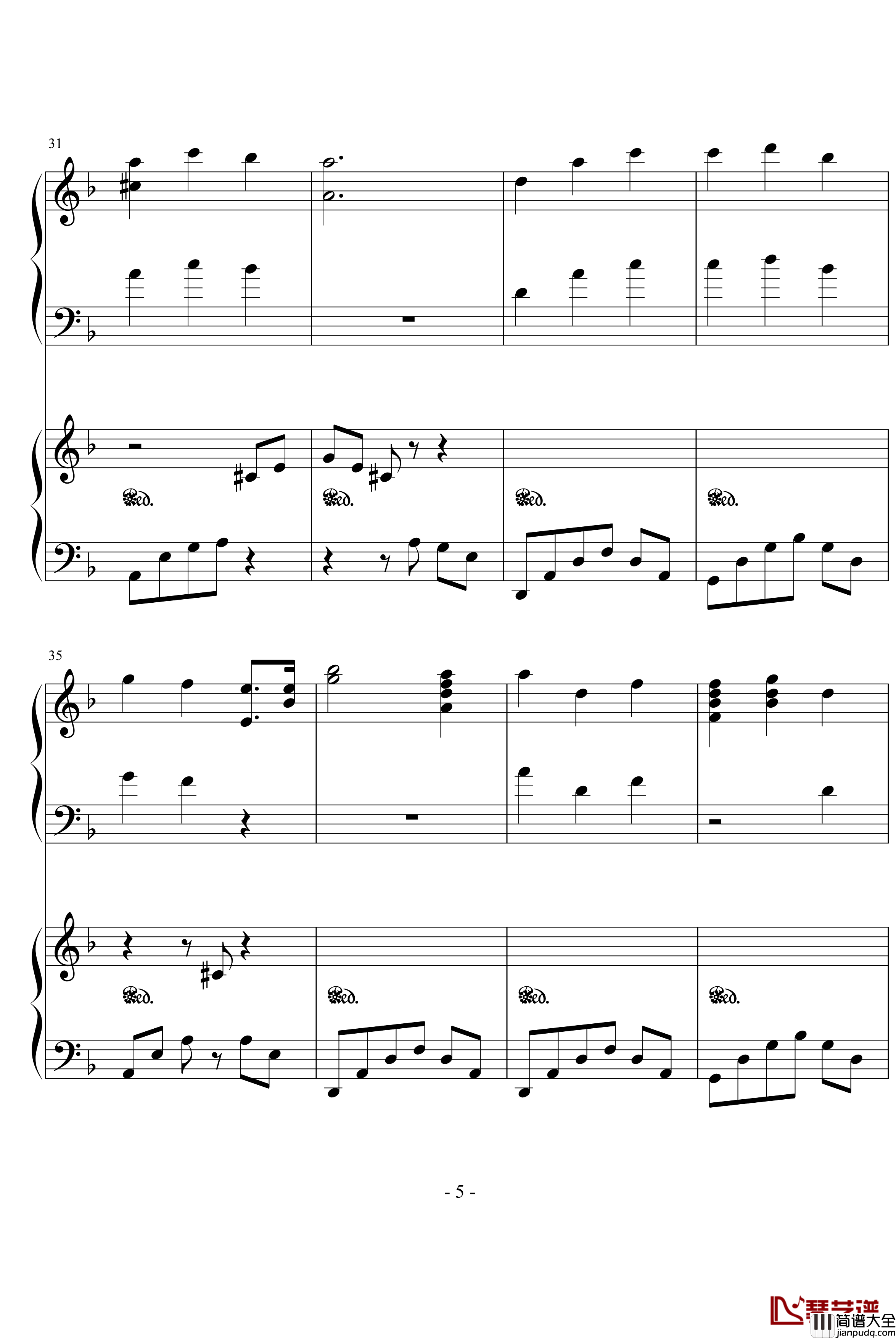 Trauer钢琴谱_动漫影视_冤罪