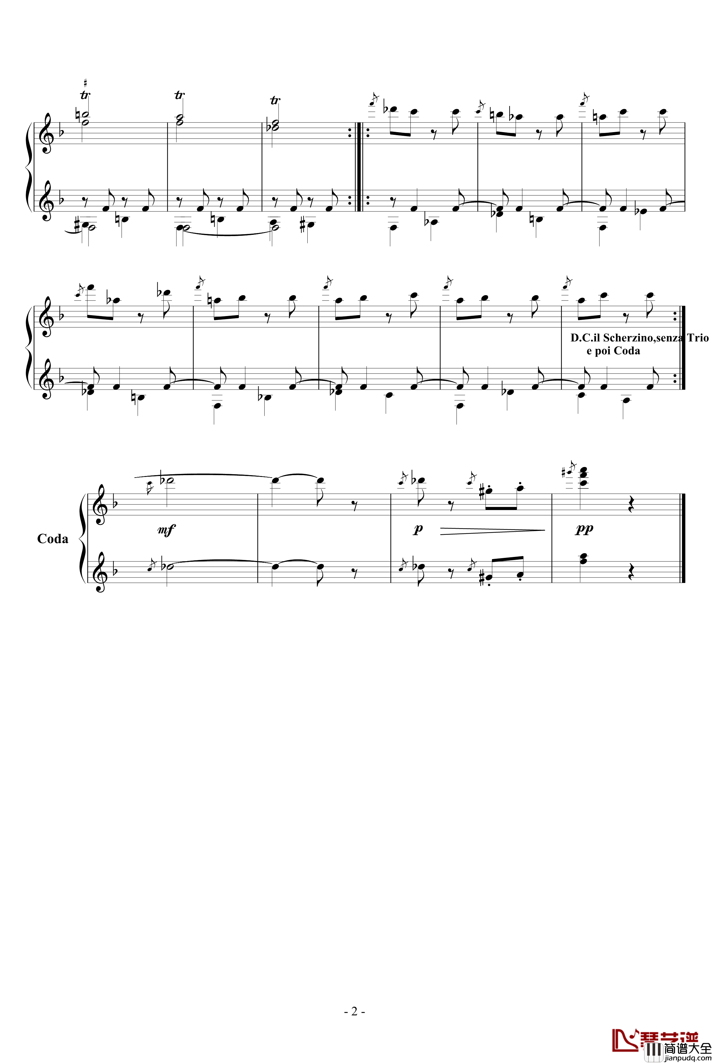 雏鸡的舞蹈钢琴谱_穆索尔斯基