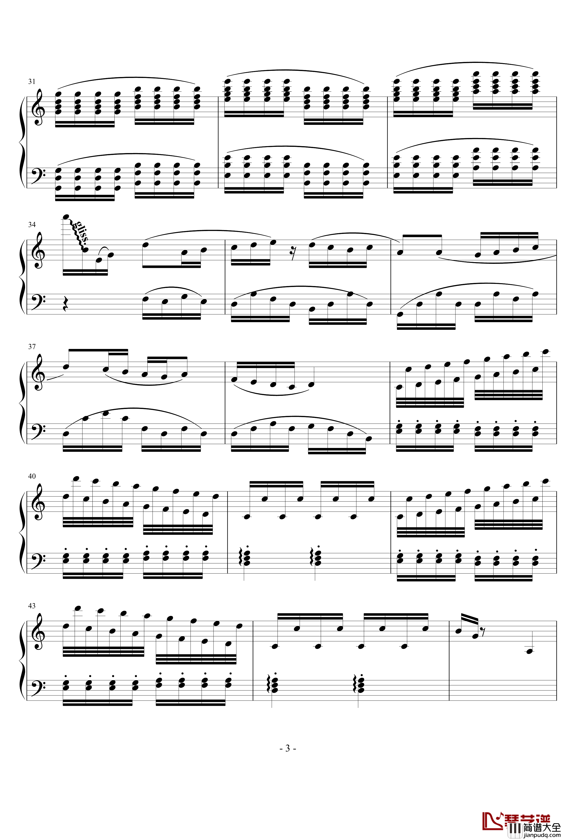 Recollection钢琴谱_米俊乐