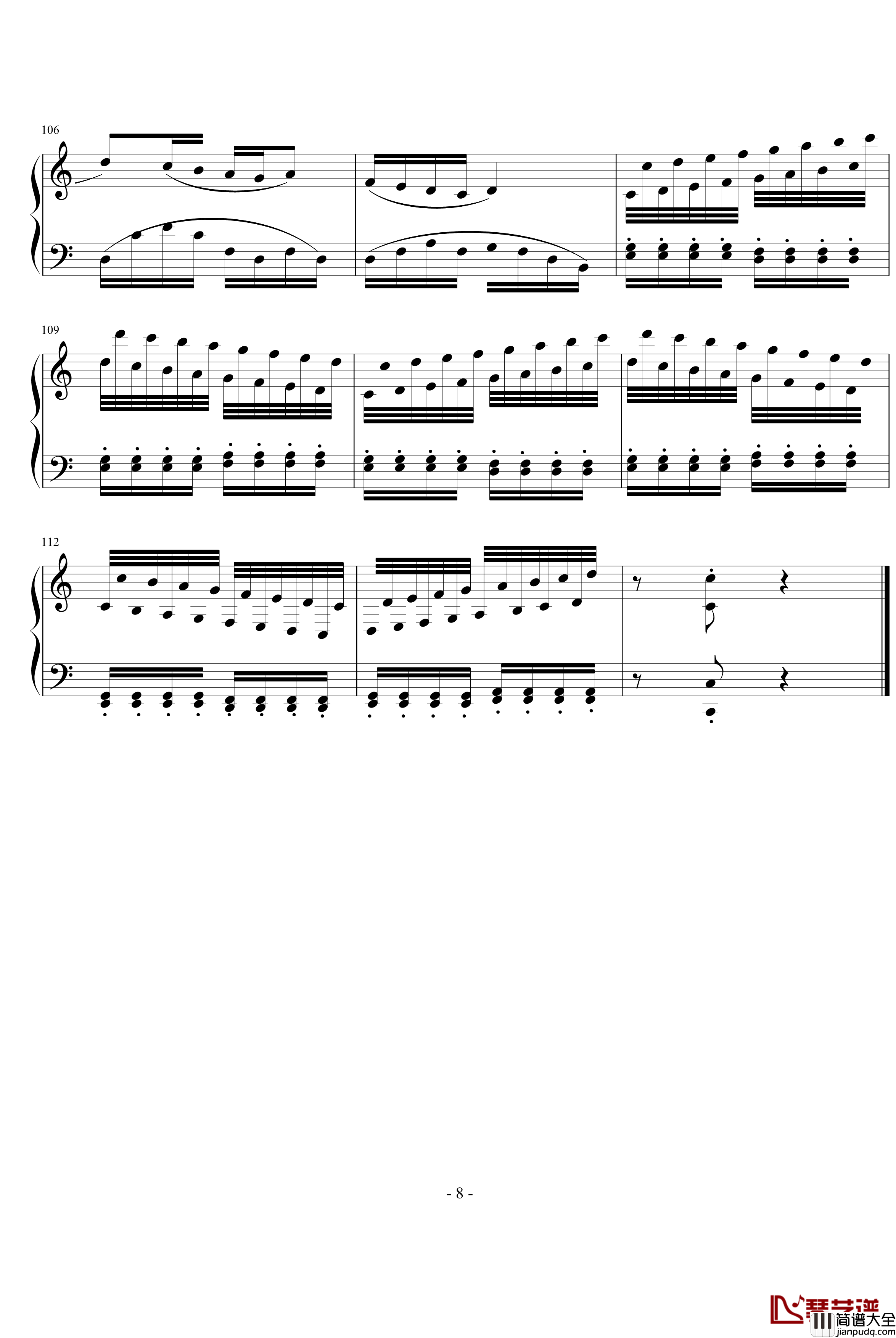 Recollection钢琴谱_米俊乐