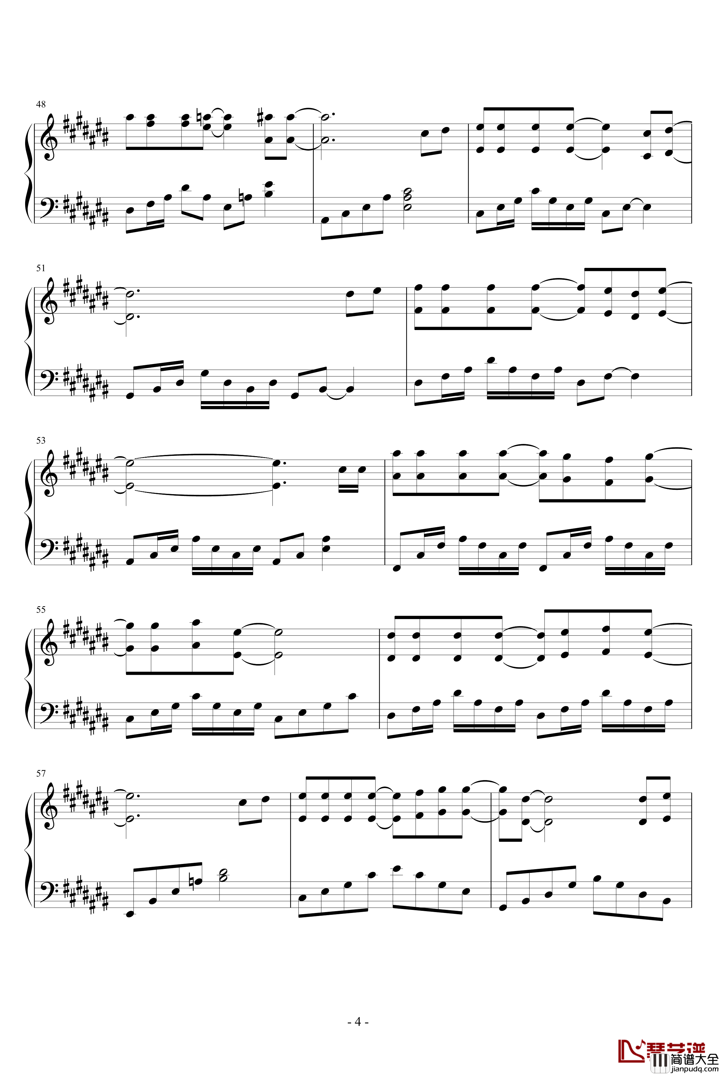 think_of_love钢琴谱_想爱_韩日剧