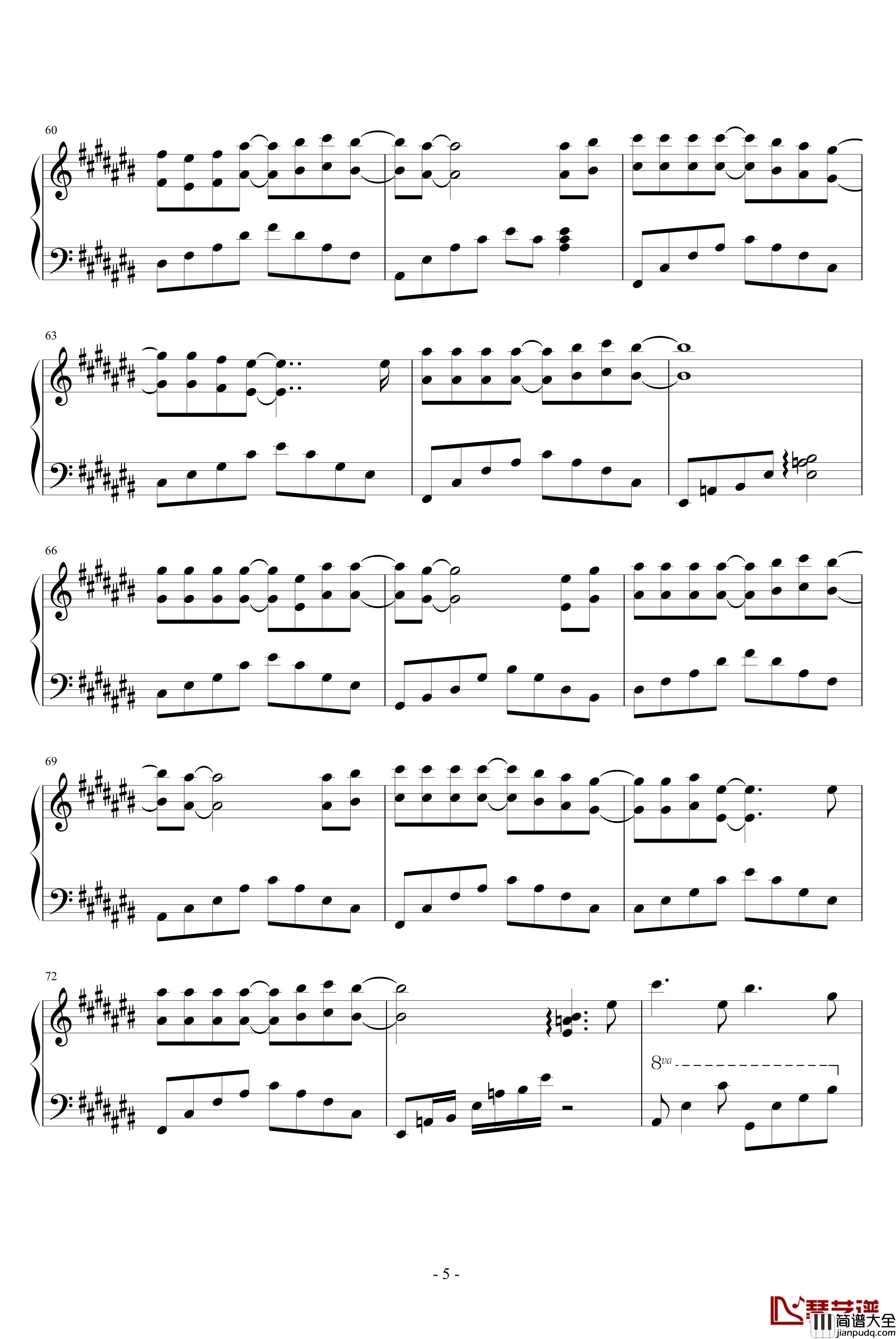 think_of_love钢琴谱_想爱_韩日剧