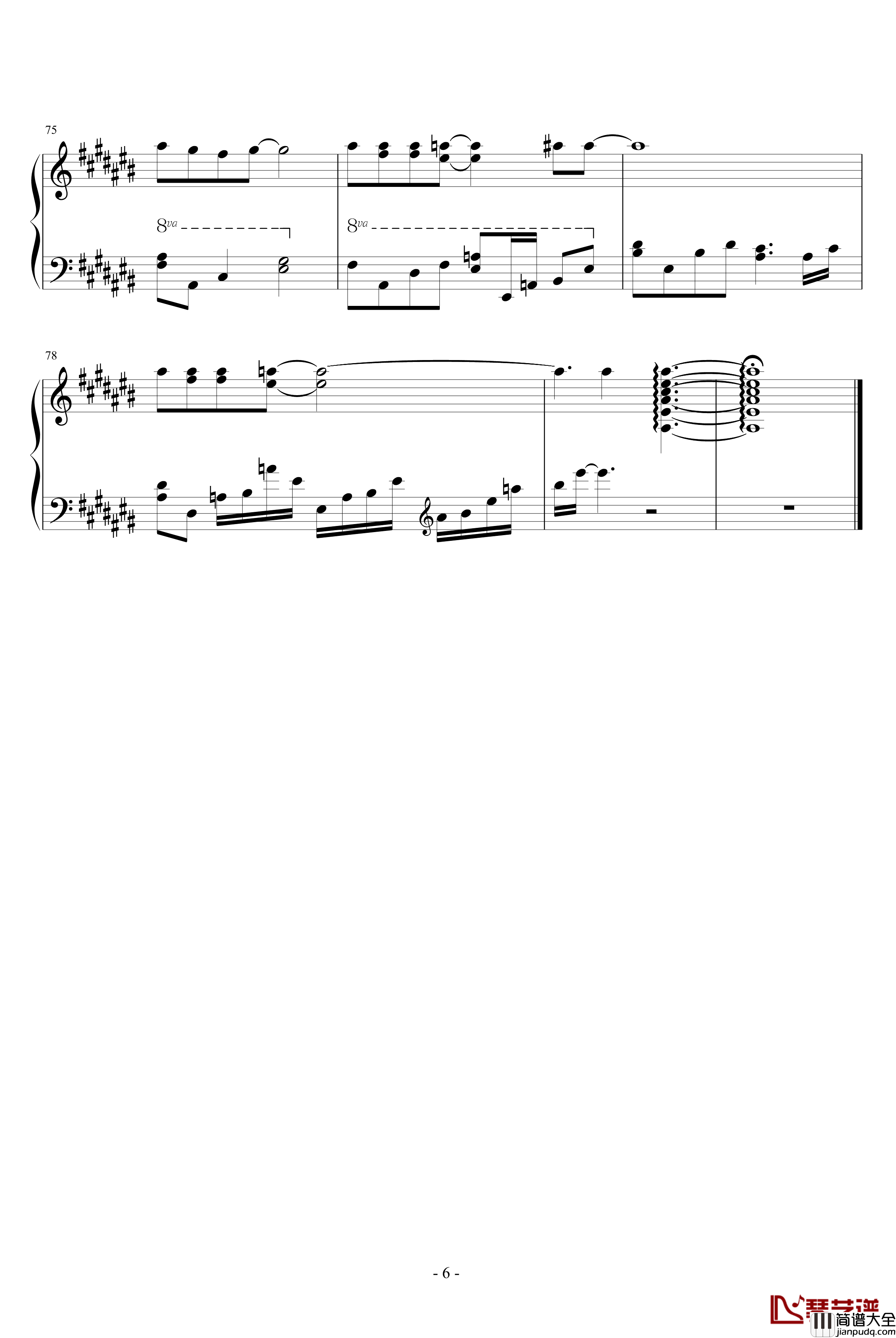 think_of_love钢琴谱_想爱_韩日剧