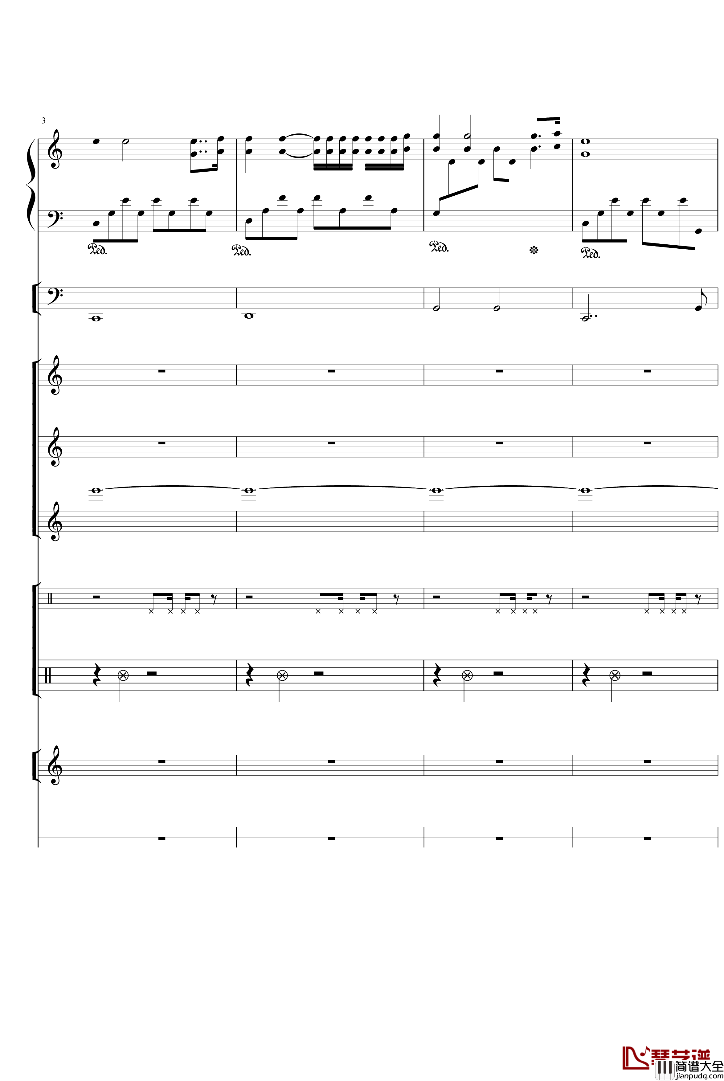 水边的阿狄丽娜钢琴谱_塞内维尔