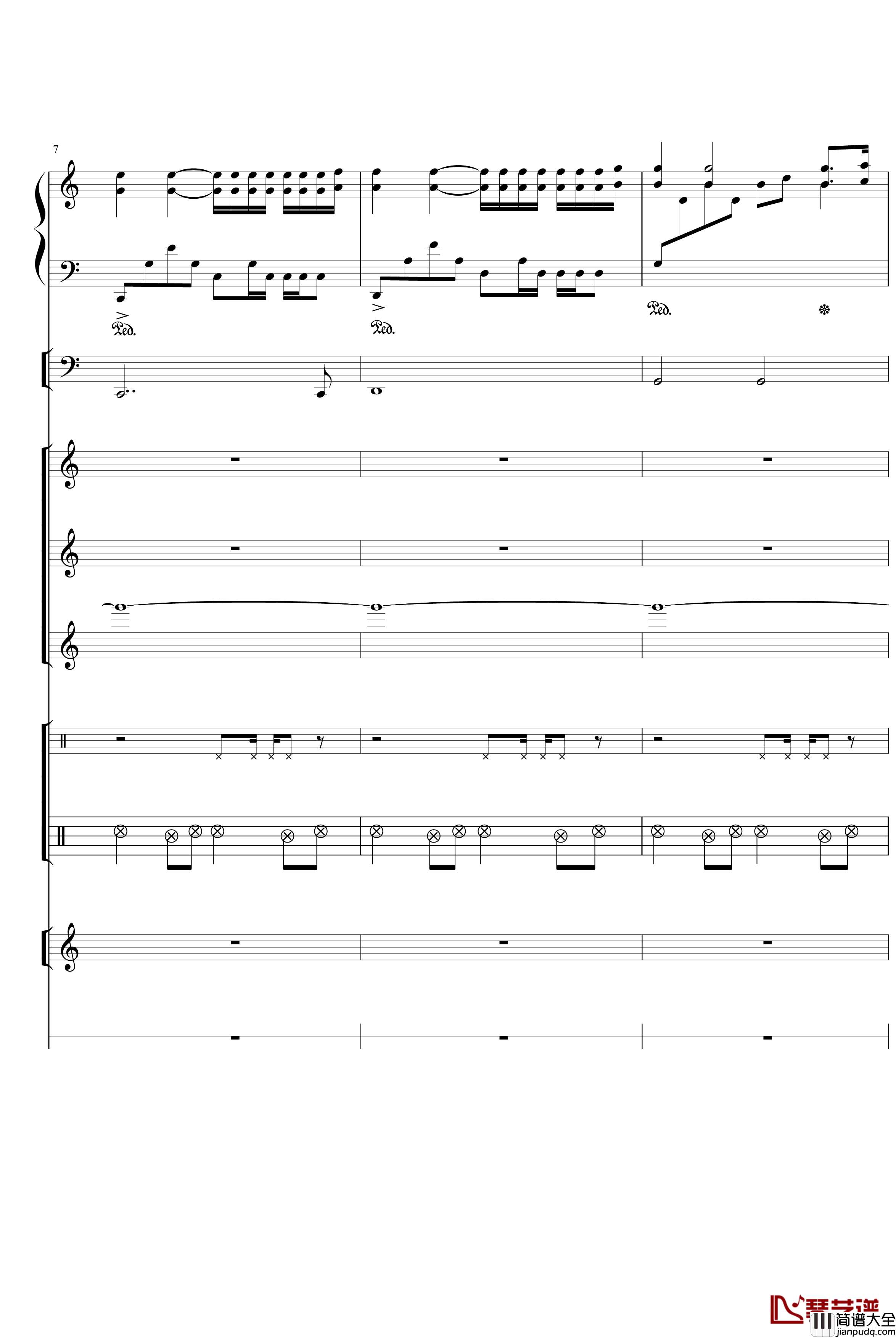 水边的阿狄丽娜钢琴谱_塞内维尔