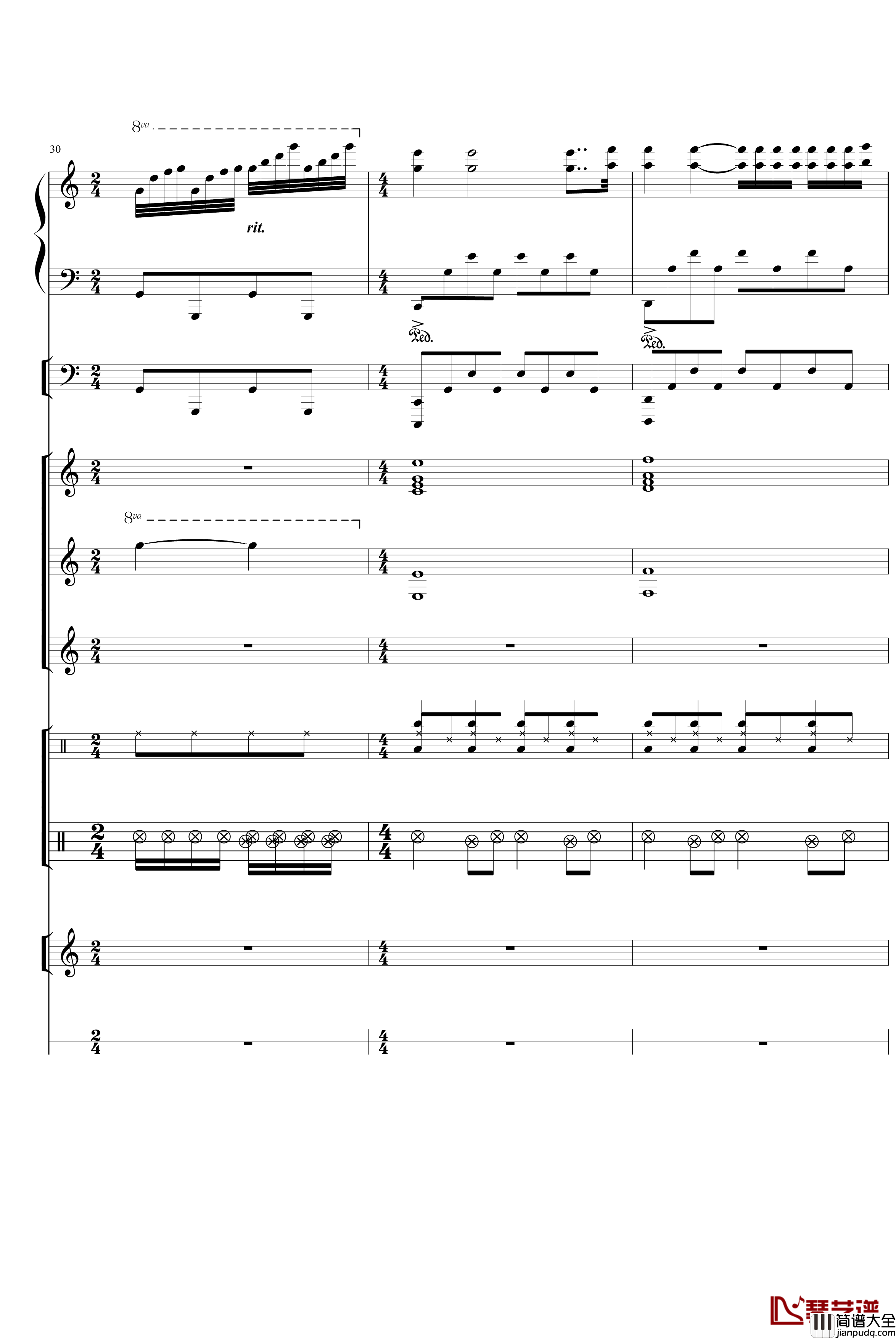 水边的阿狄丽娜钢琴谱_塞内维尔