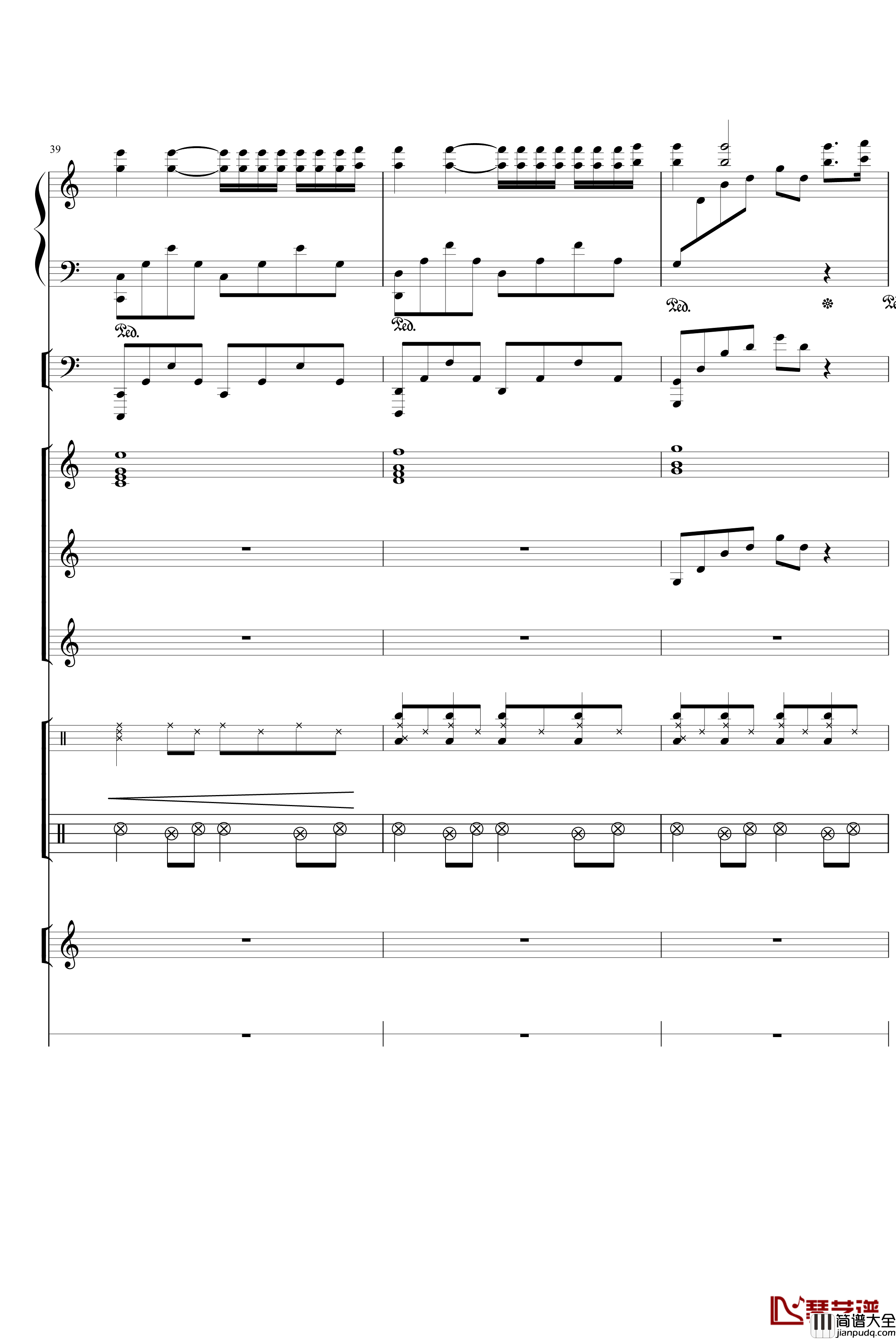 水边的阿狄丽娜钢琴谱_塞内维尔