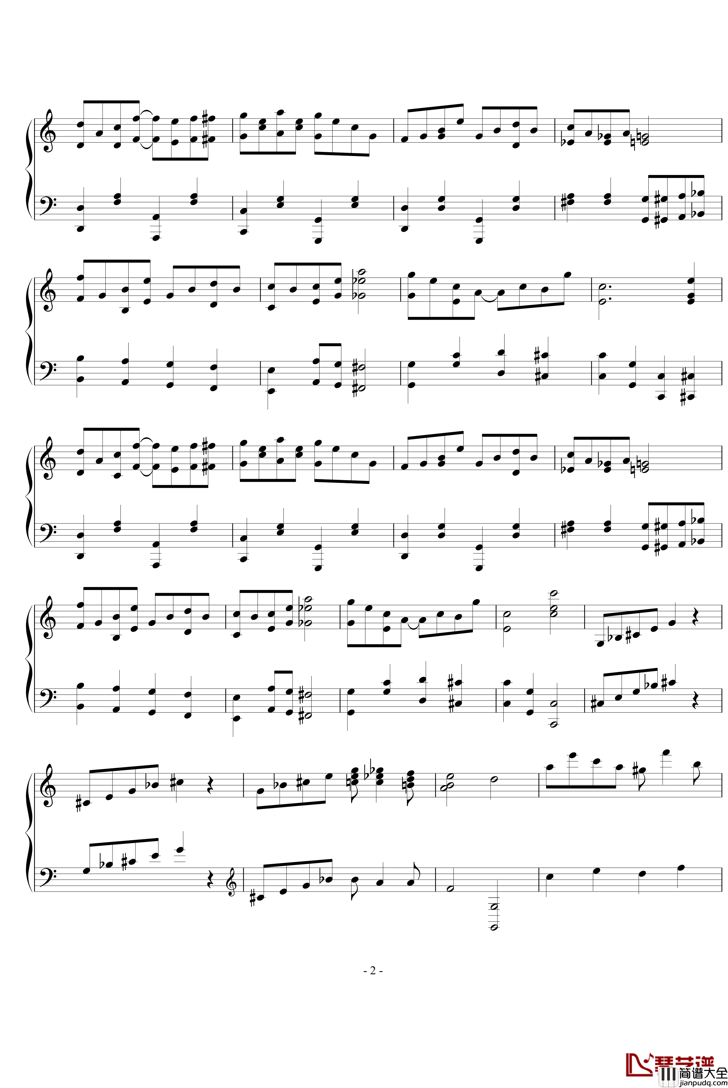 最终幻想9城镇背景钢琴谱_最终幻想