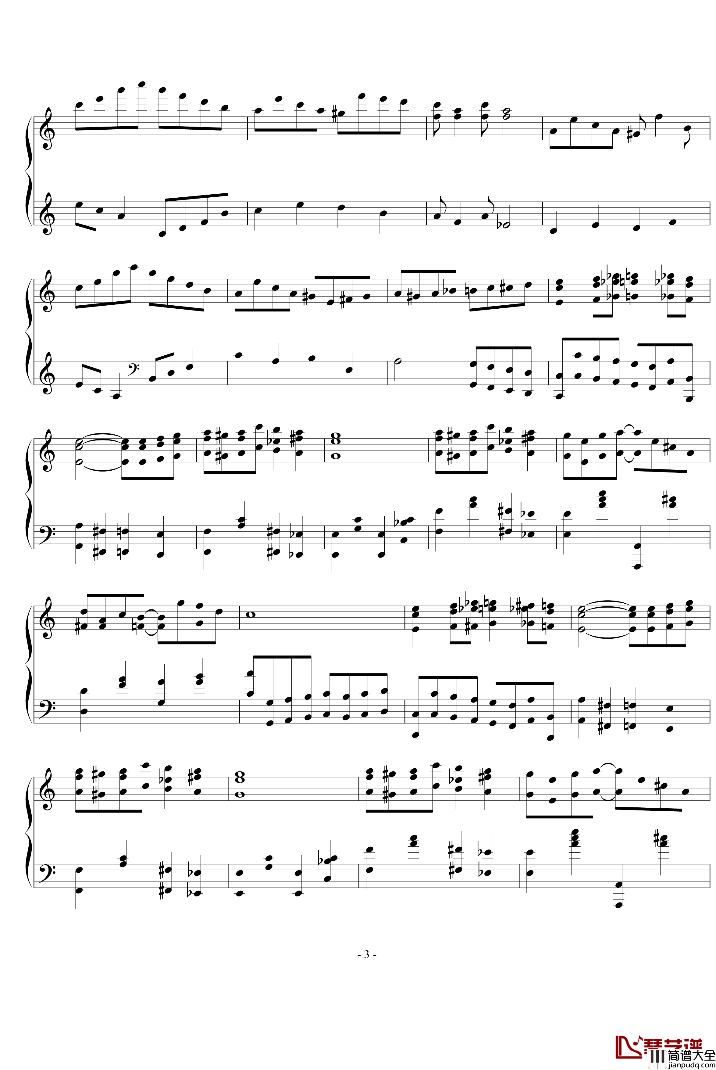 最终幻想9城镇背景钢琴谱_最终幻想