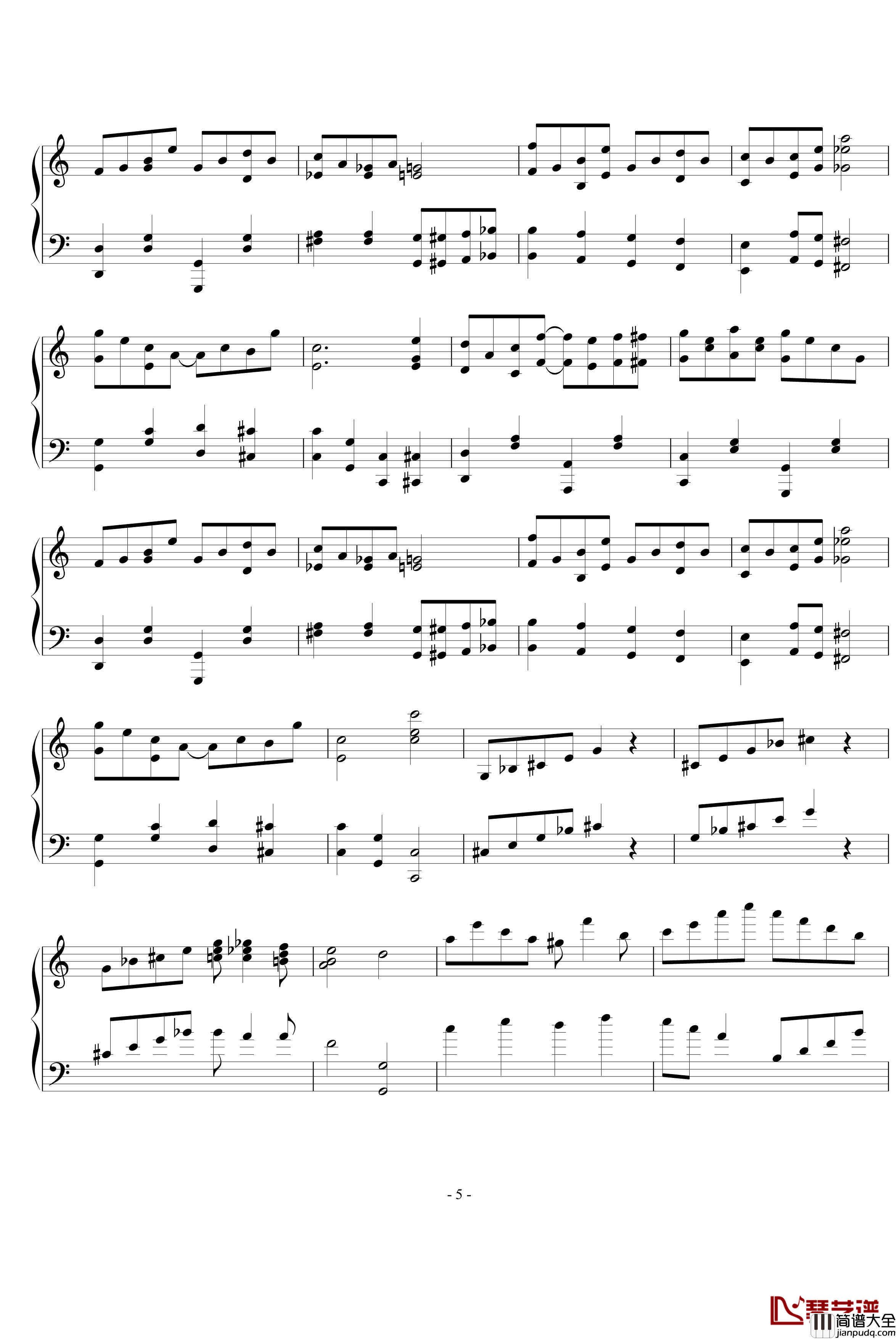 最终幻想9城镇背景钢琴谱_最终幻想