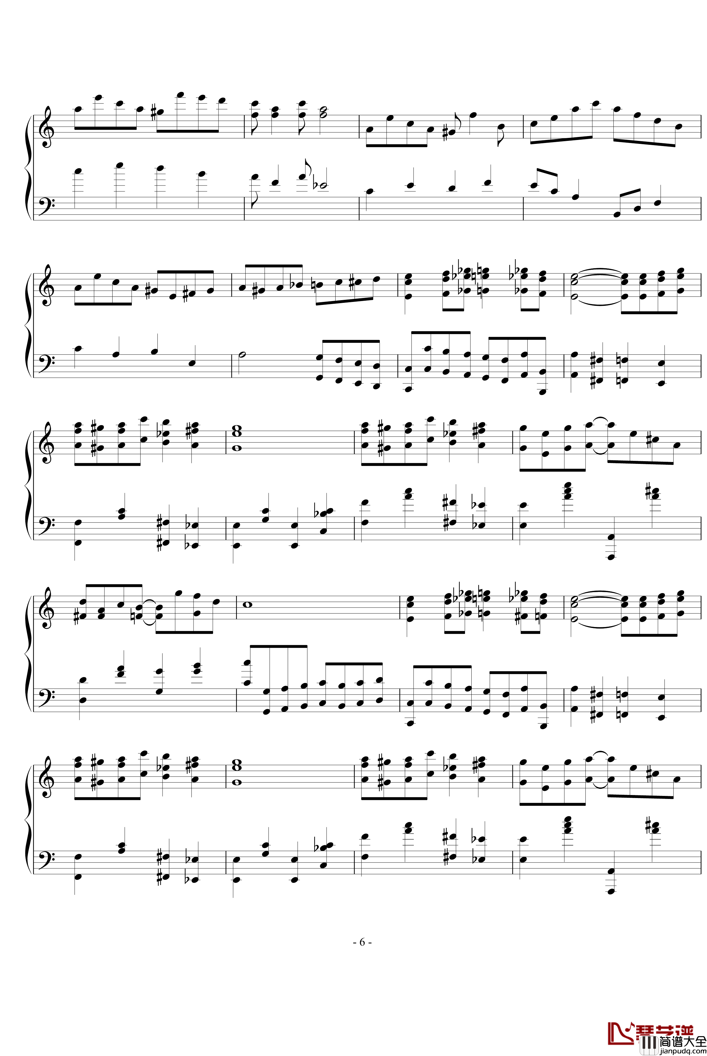 最终幻想9城镇背景钢琴谱_最终幻想