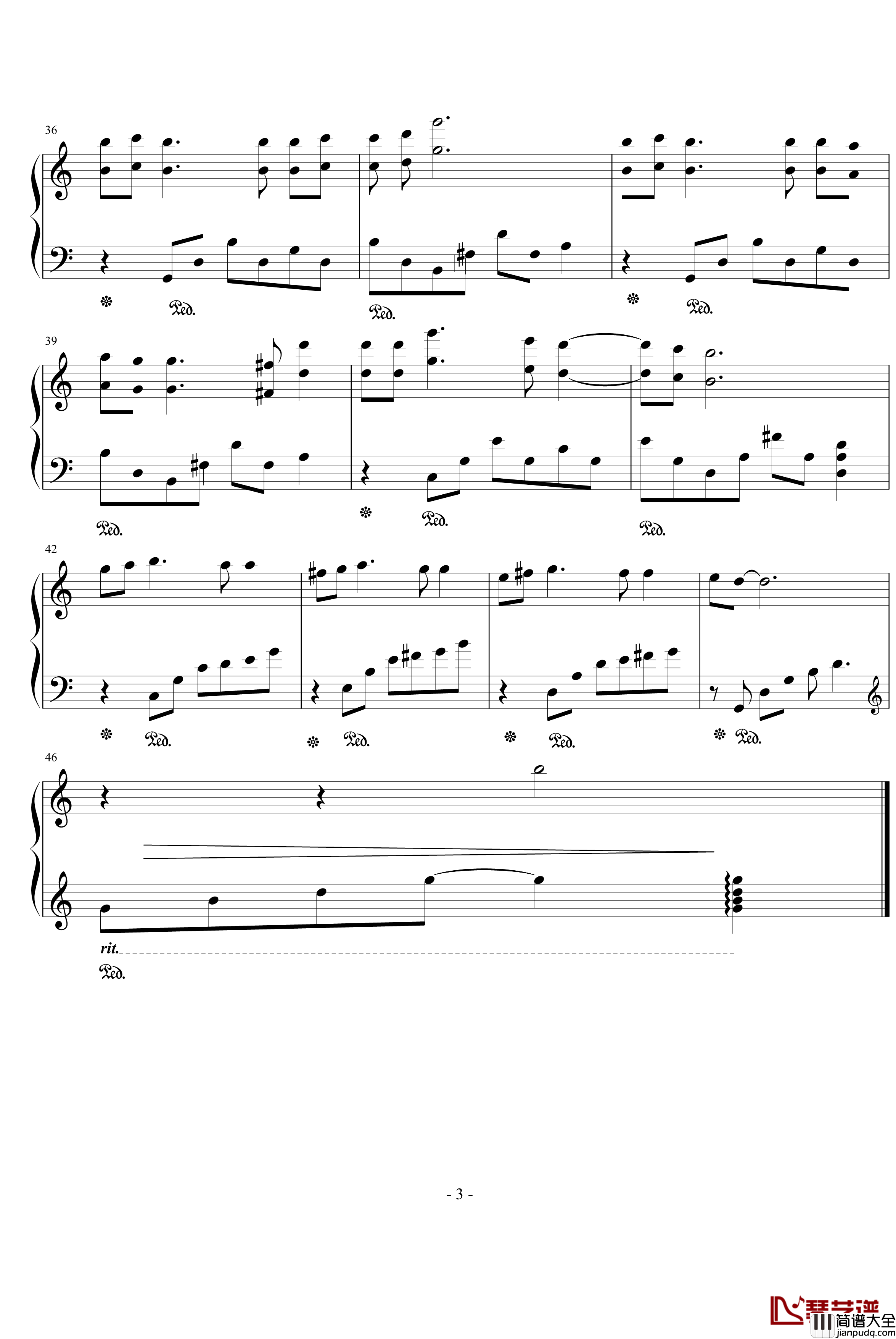 回忆的旋律钢琴谱_完善版_泪洢唲