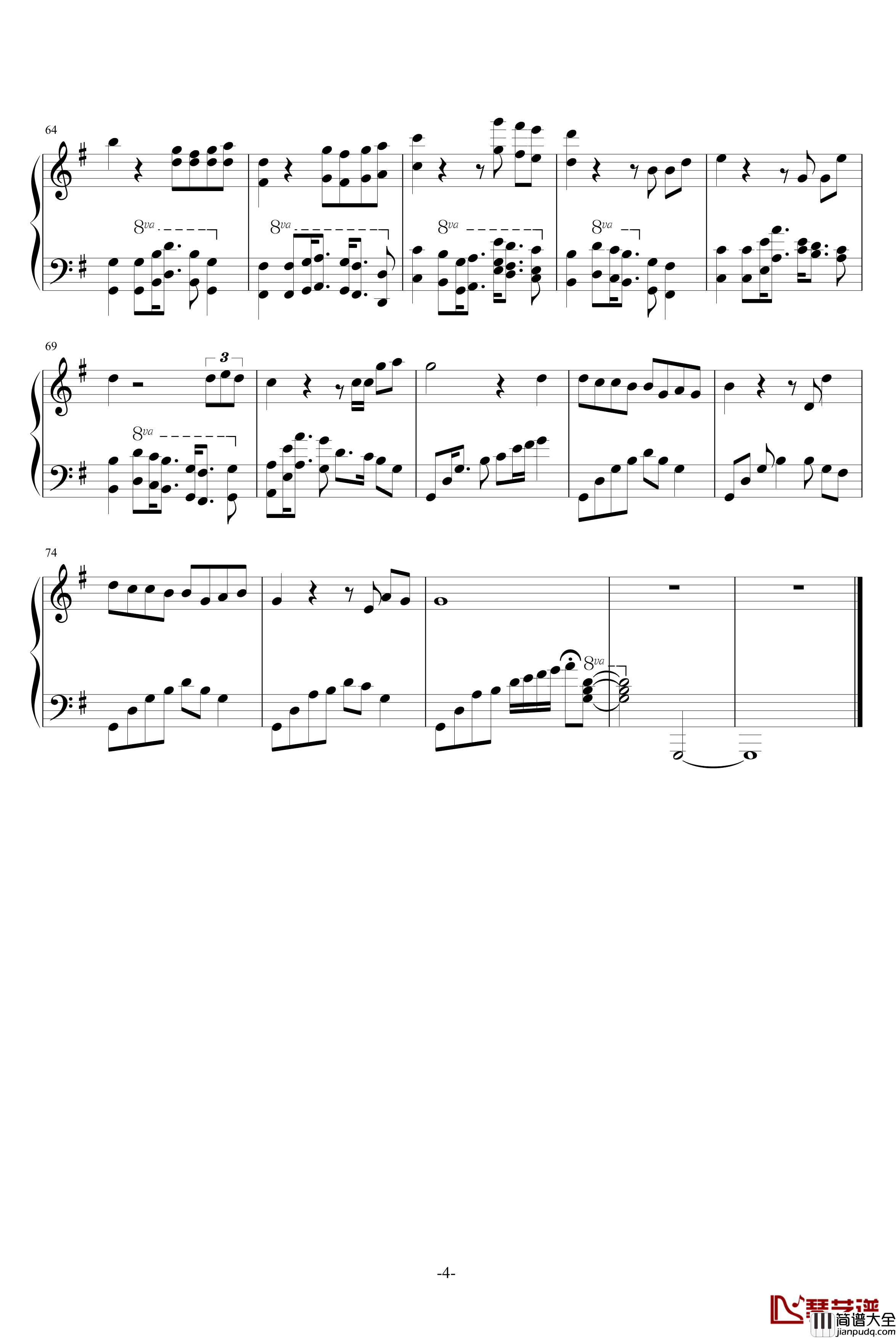 我想告诉你钢琴谱_Jean