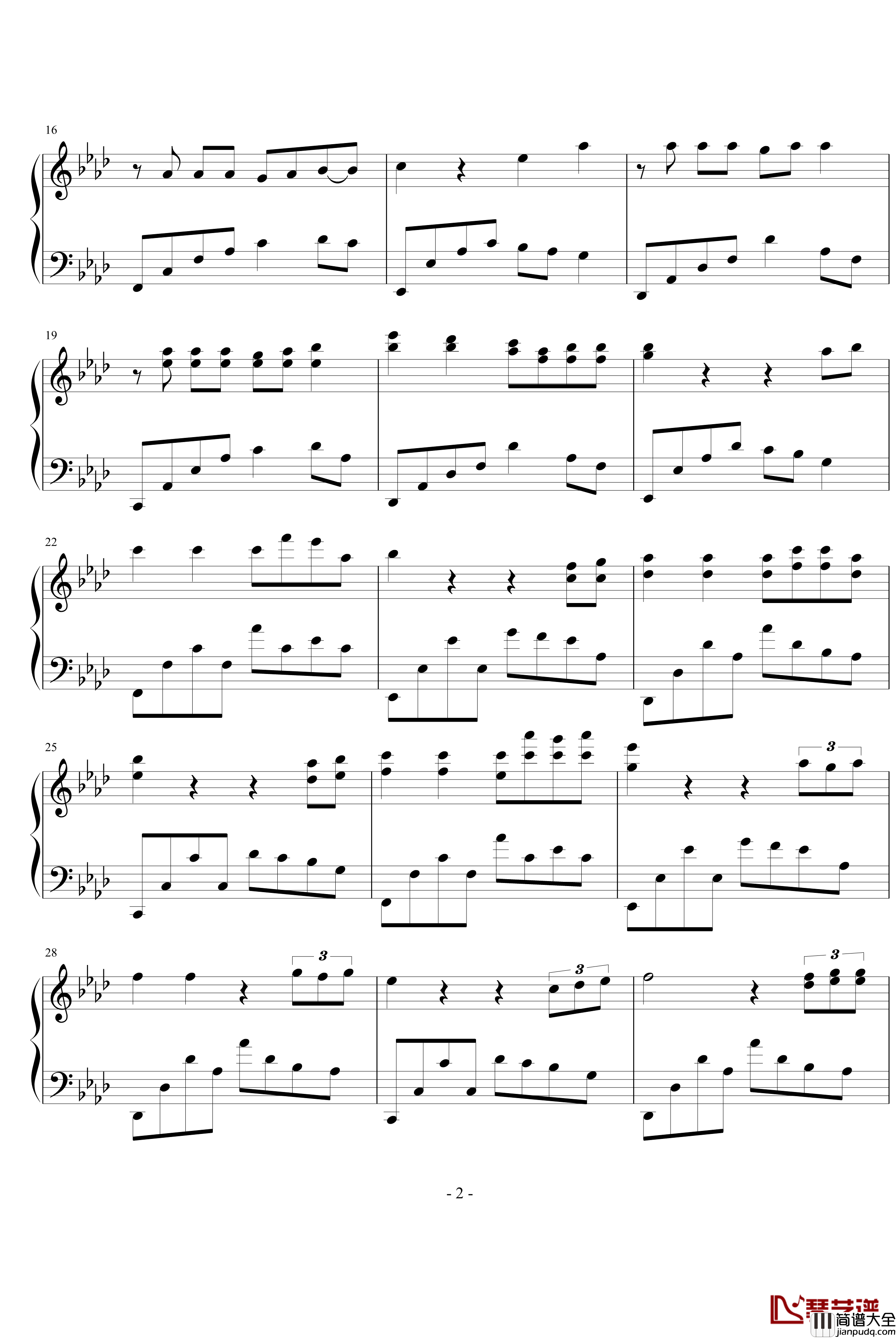 夏夜之诗钢琴谱_Jean