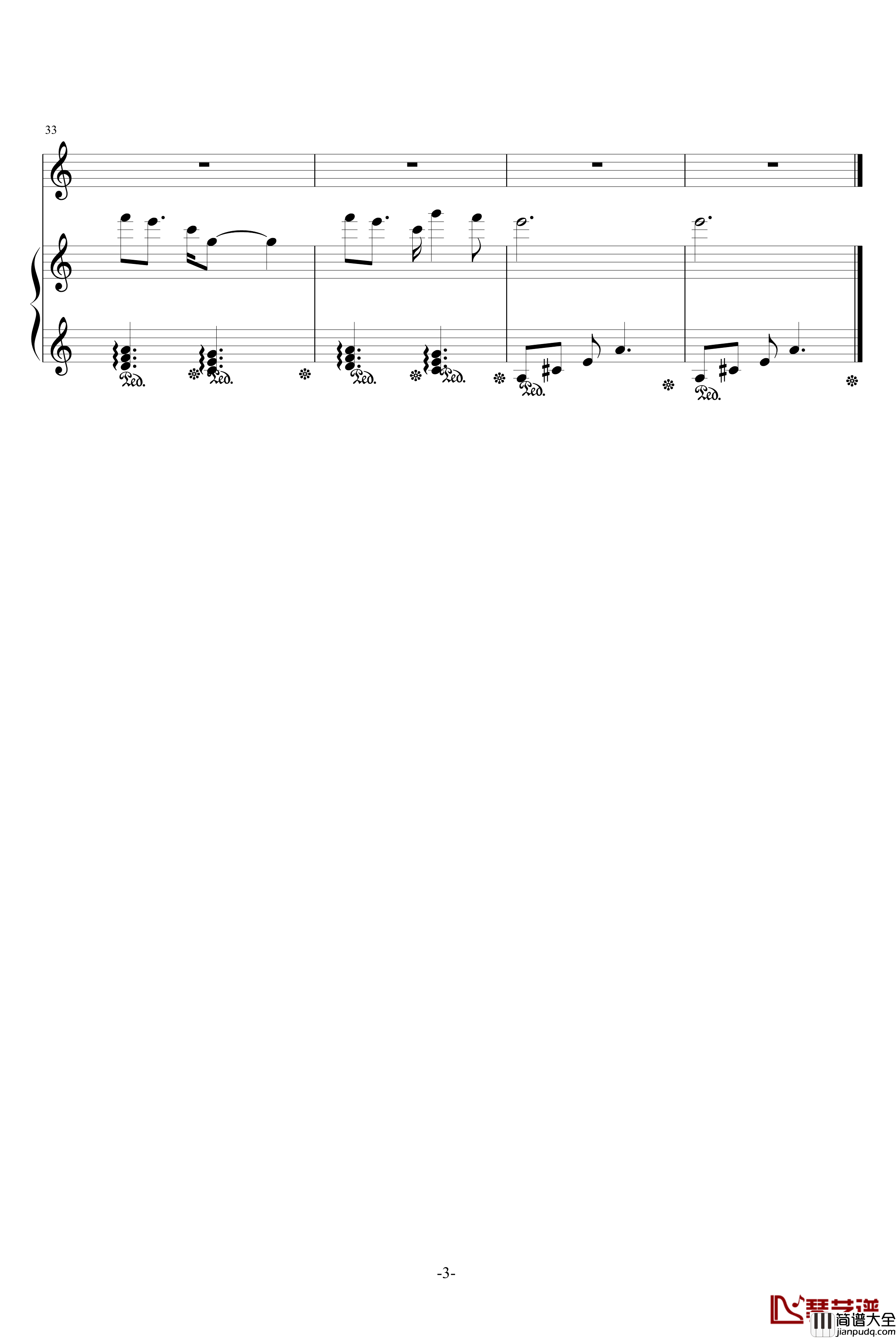 花町物语钢琴谱_追忆_动漫影视