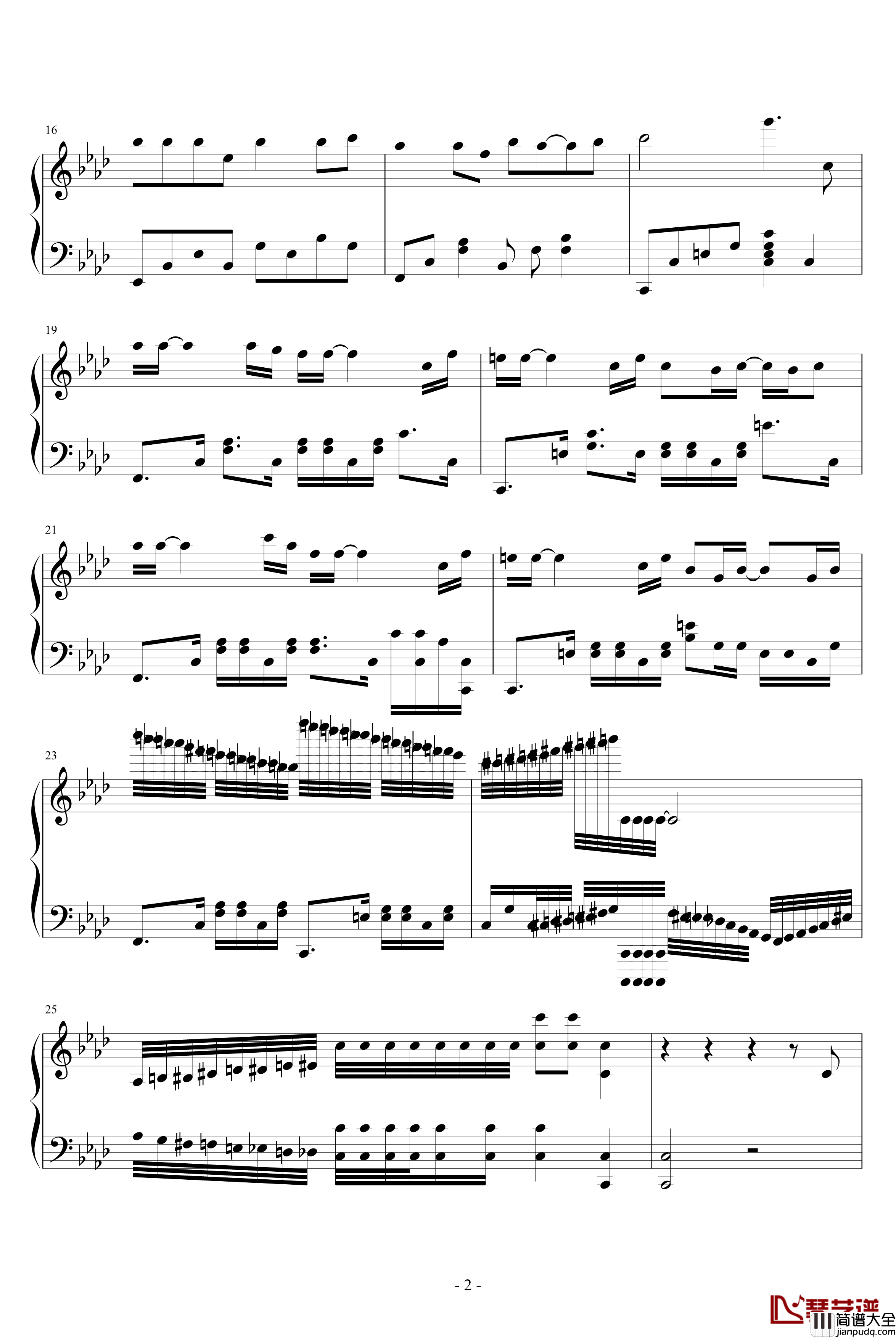 摇月钢琴谱_墨香随意