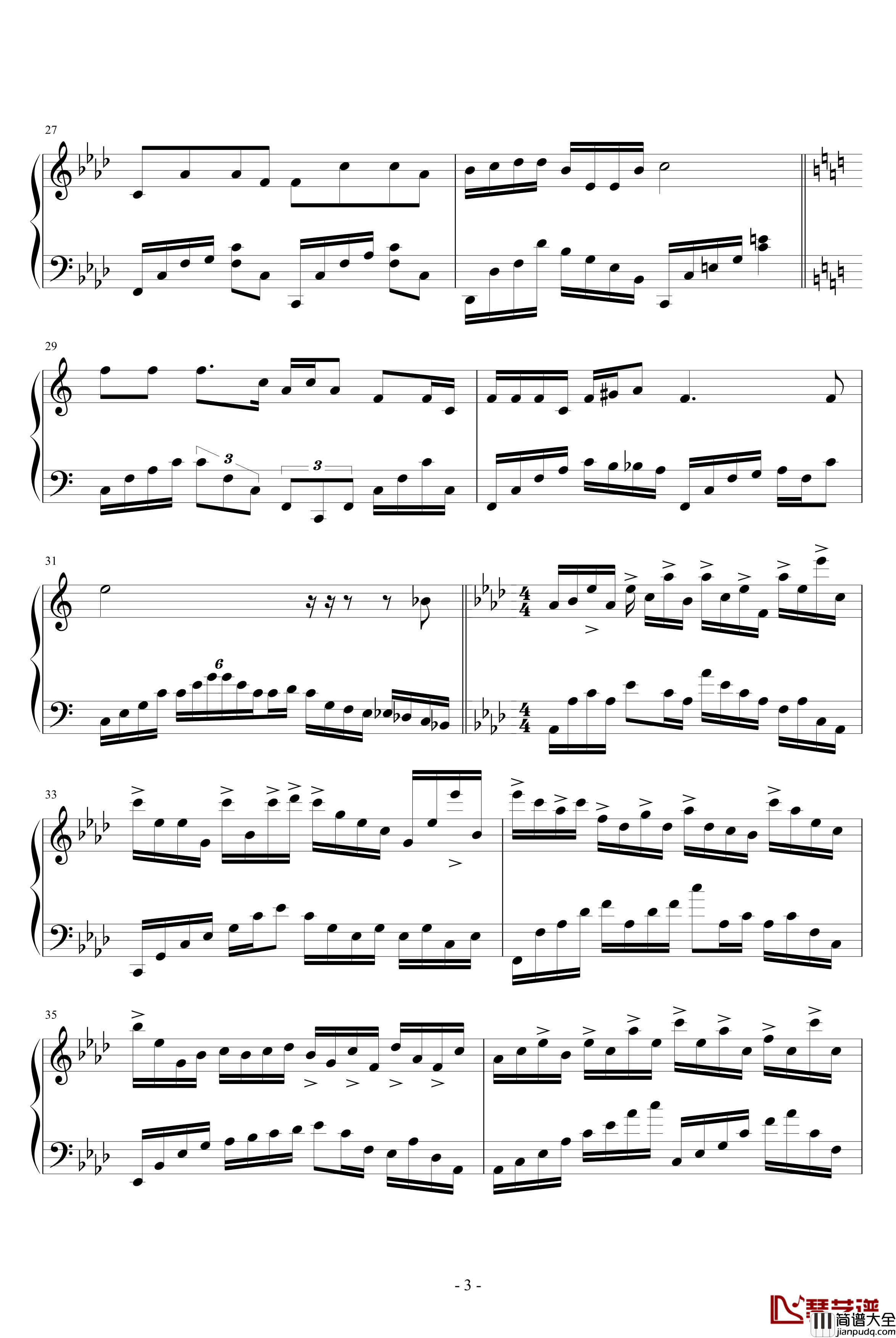 摇月钢琴谱_墨香随意