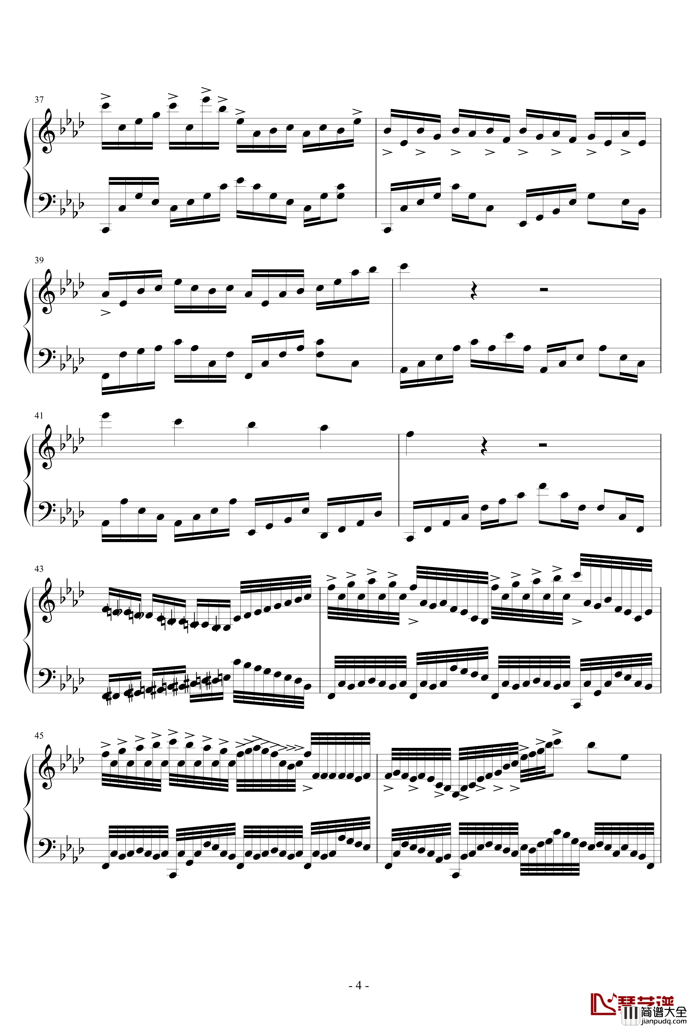 摇月钢琴谱_墨香随意