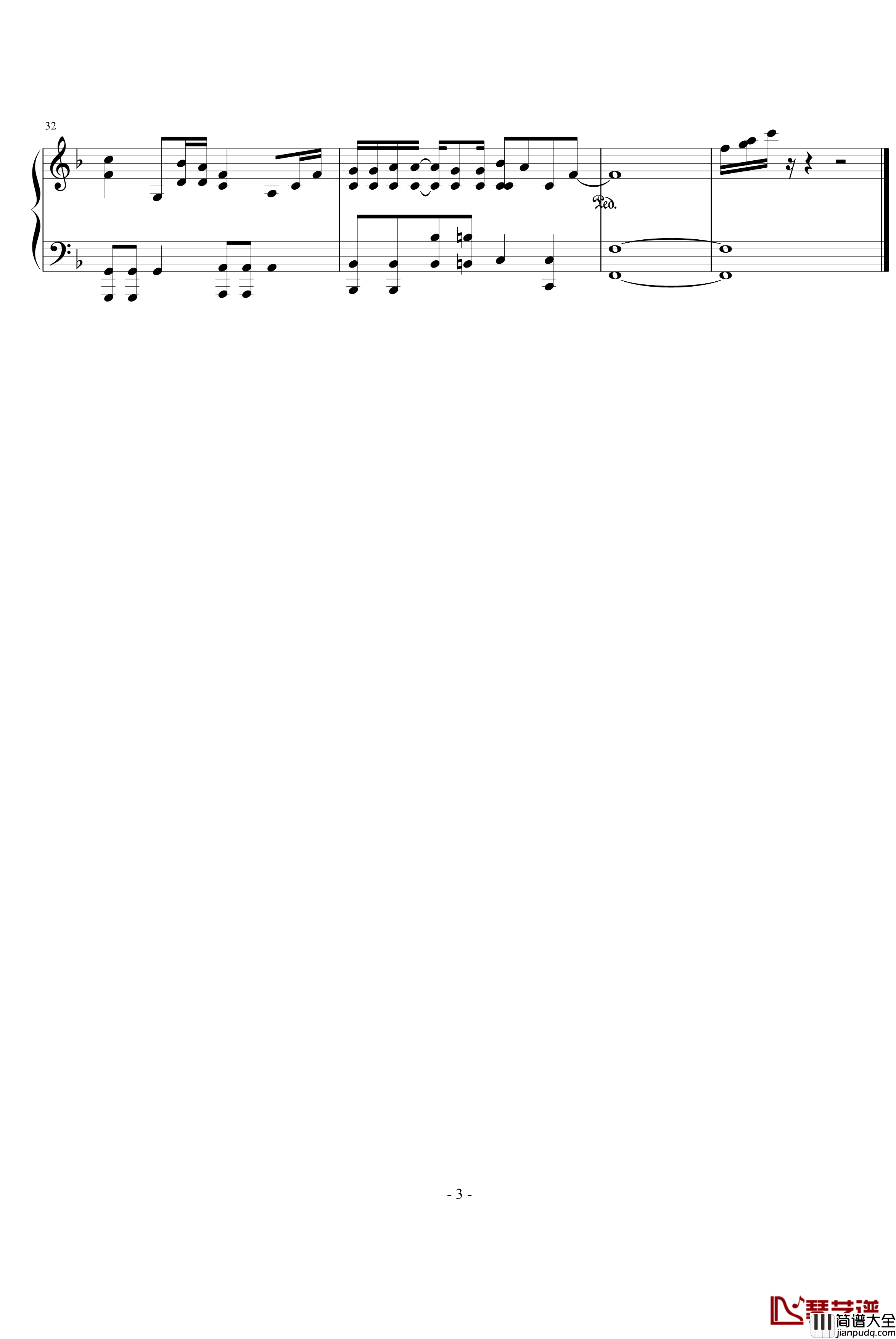 钢炼ED2钢琴谱_Let_it_out_动漫影视