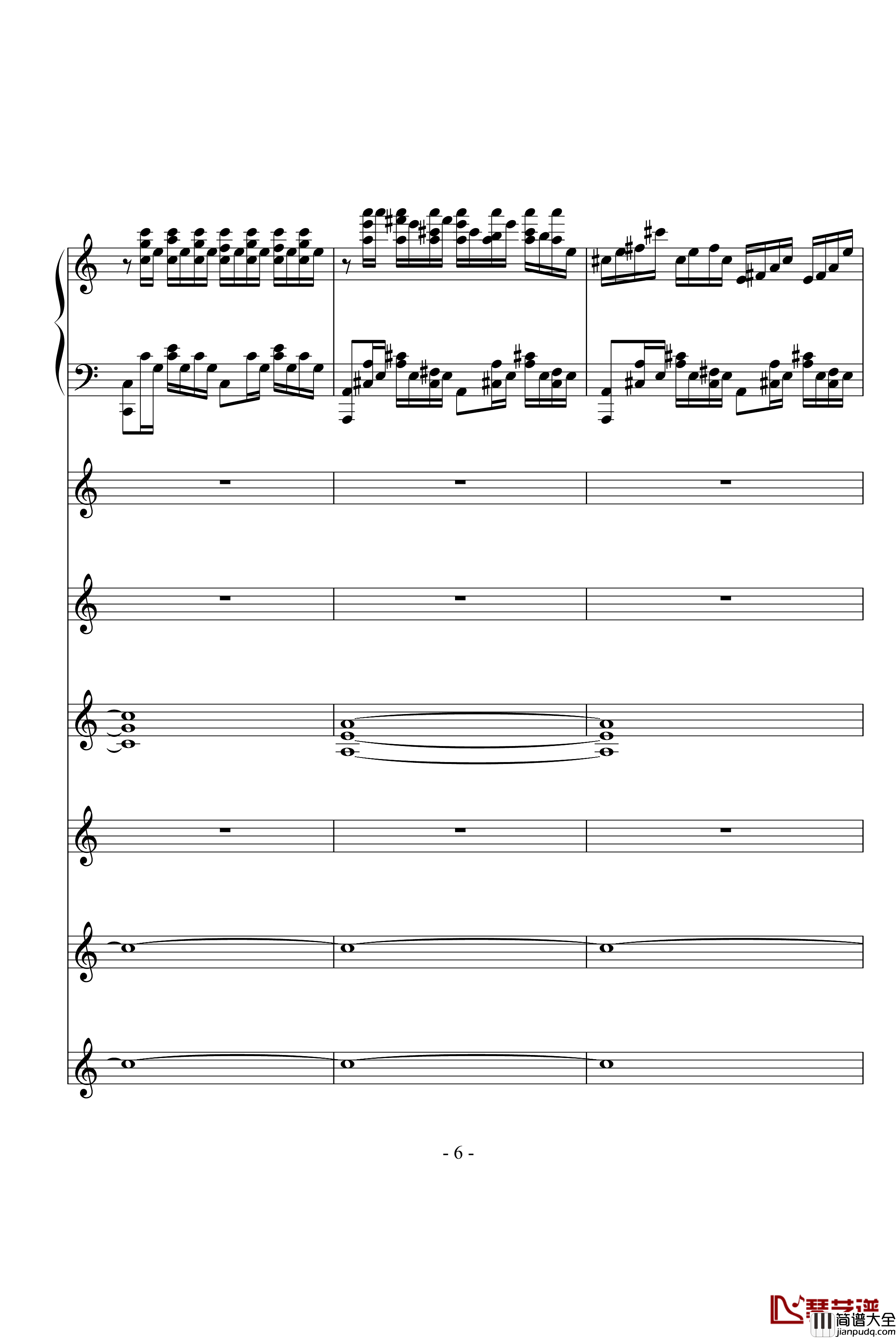 飙车进行曲钢琴谱_DB