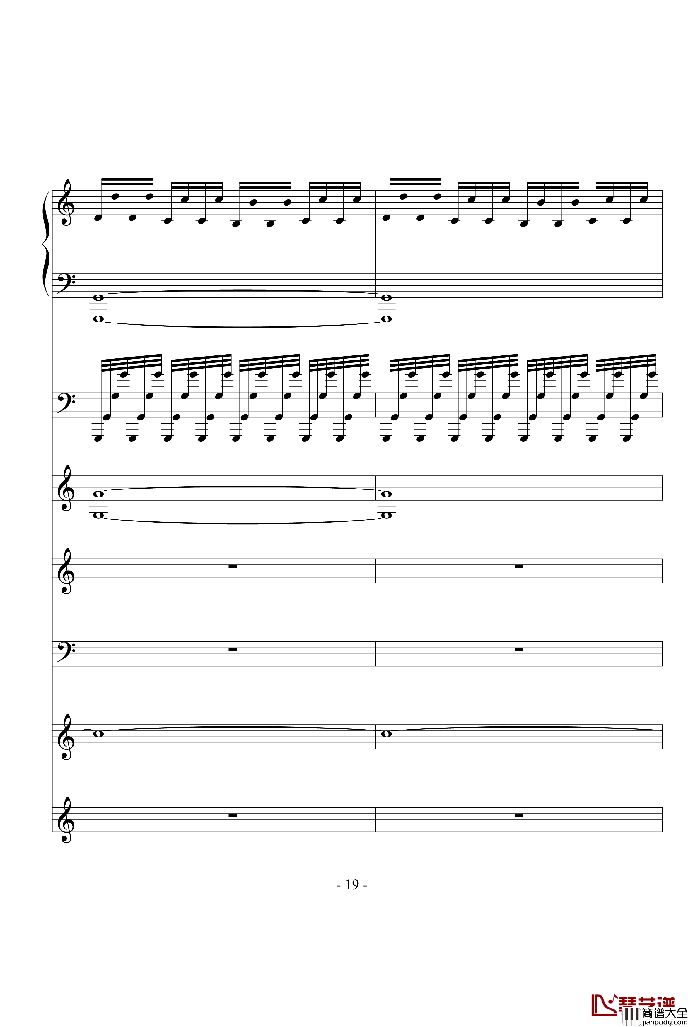 飙车进行曲钢琴谱_DB