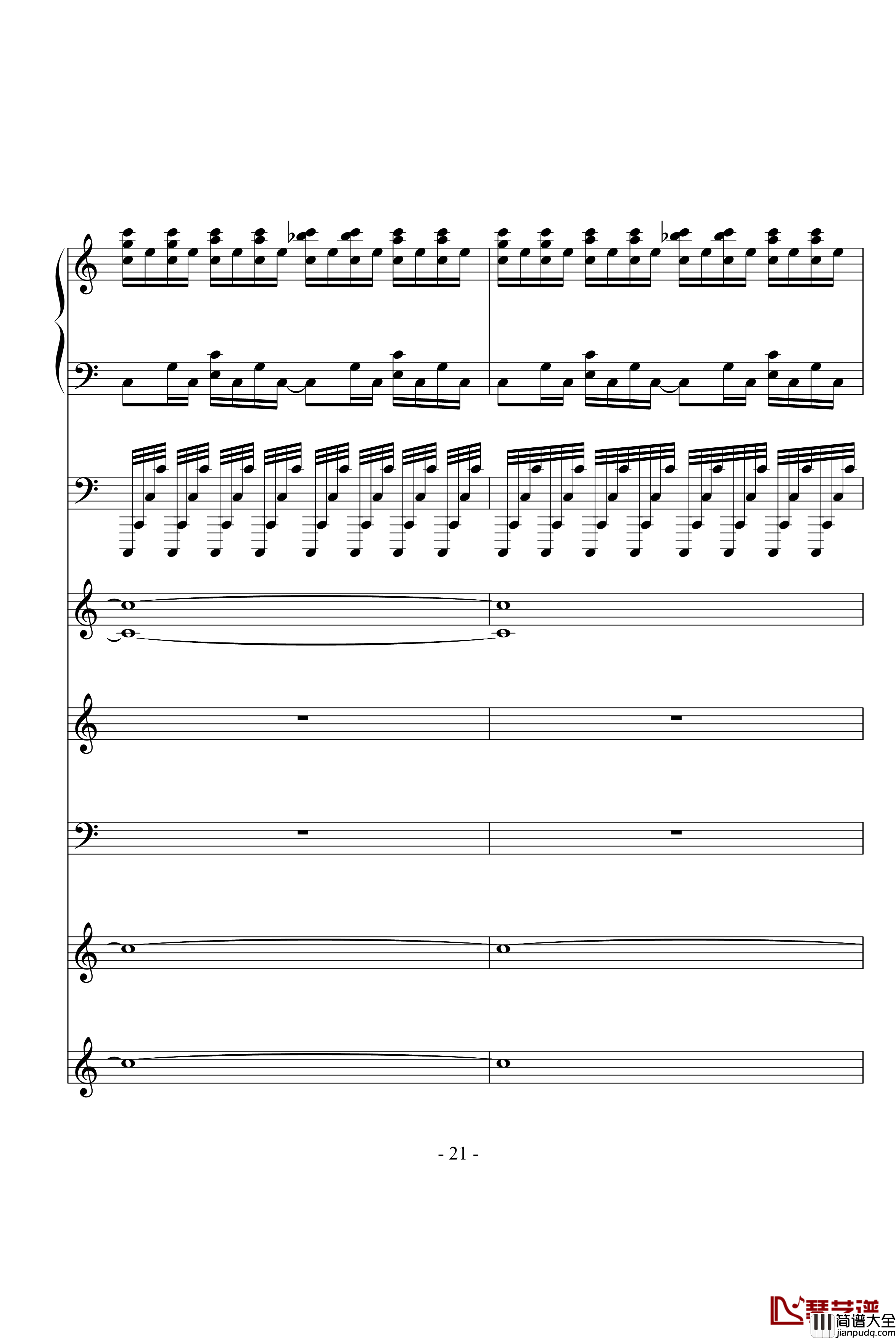 飙车进行曲钢琴谱_DB